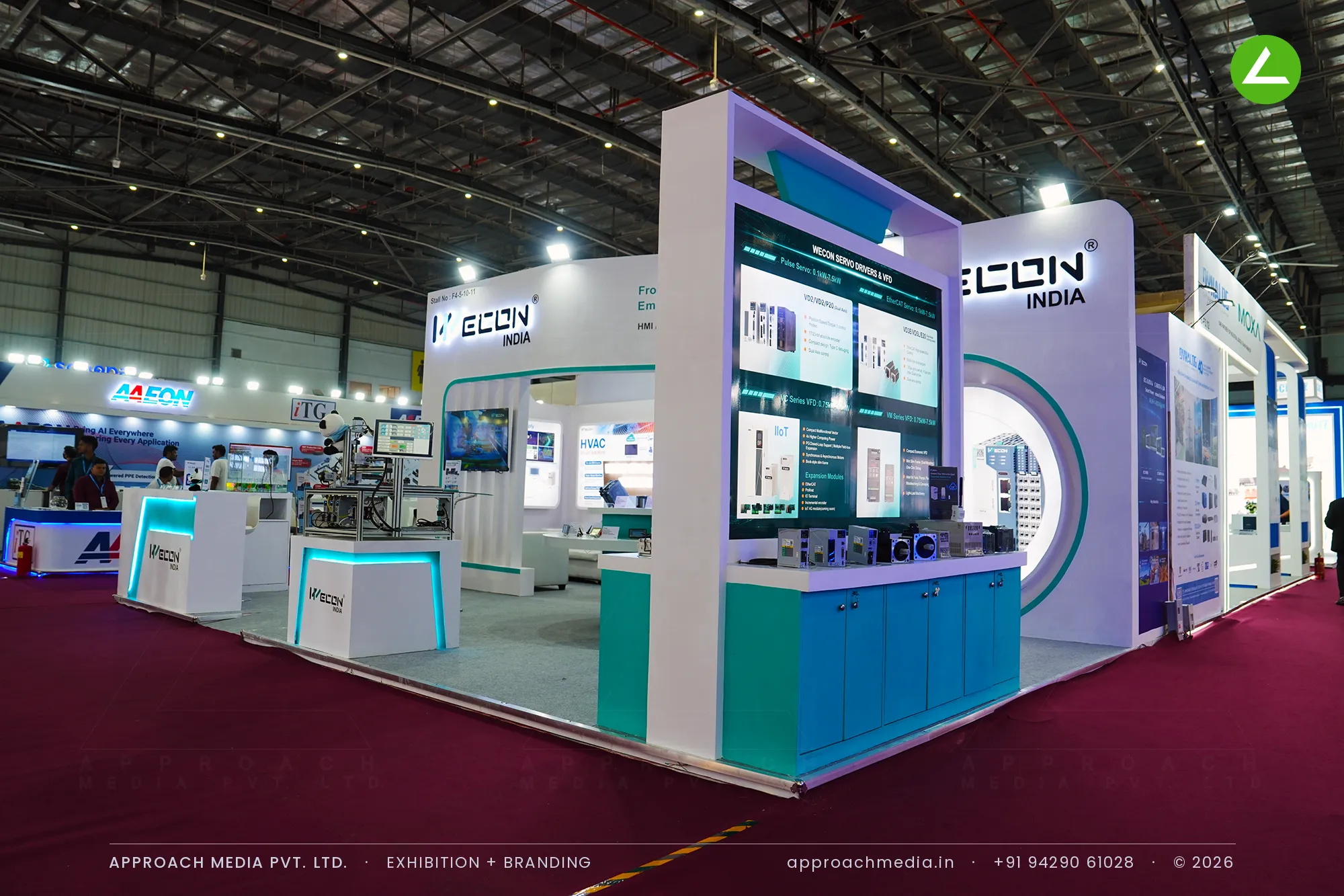 Wecon India: 48 sqm Exhibition Stall Design at Automation Expo Mumbai 2026 — photo 3