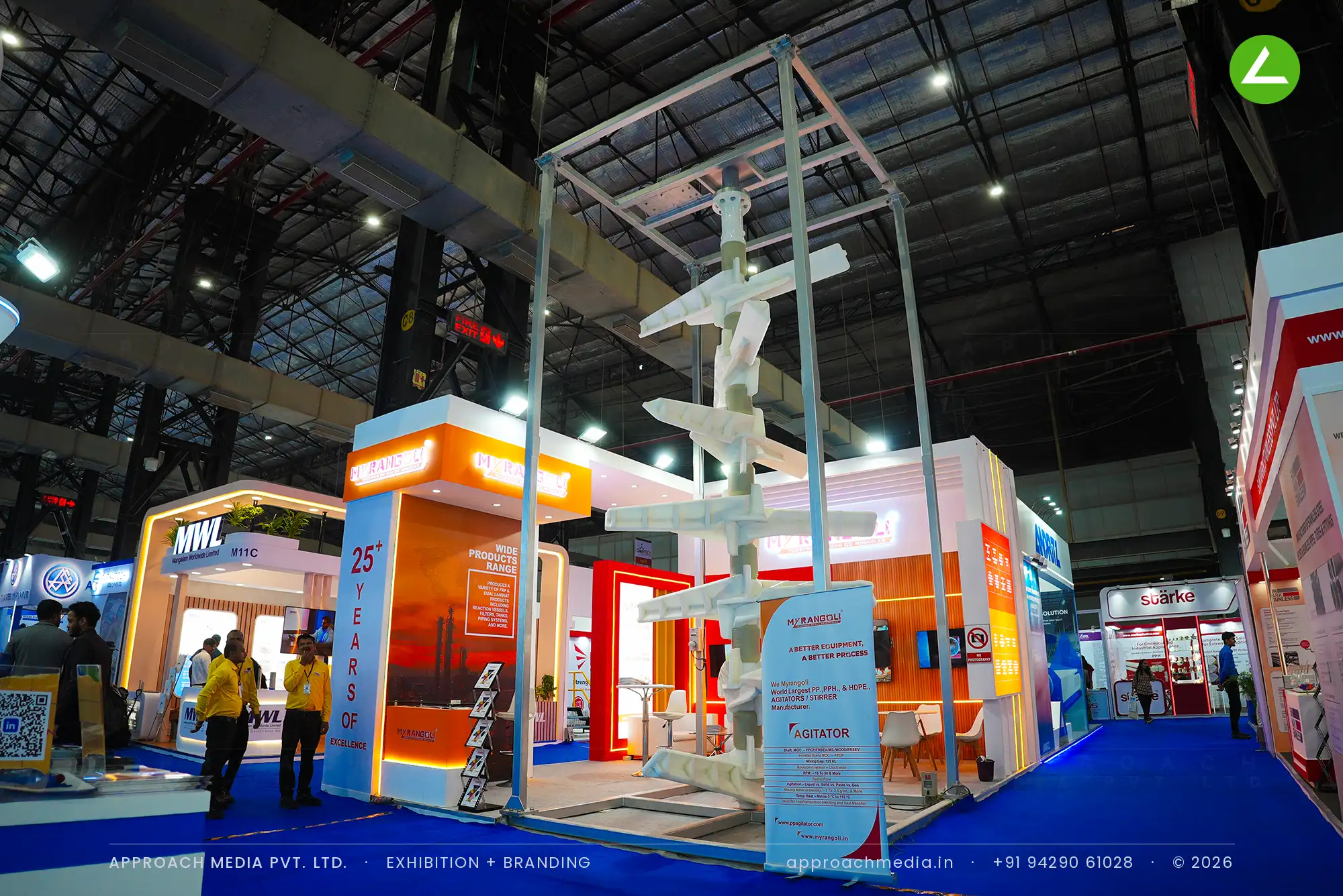 My Rangoli - 42 sqm exhibition stall design at ChemTECH Mumbai — photo 4