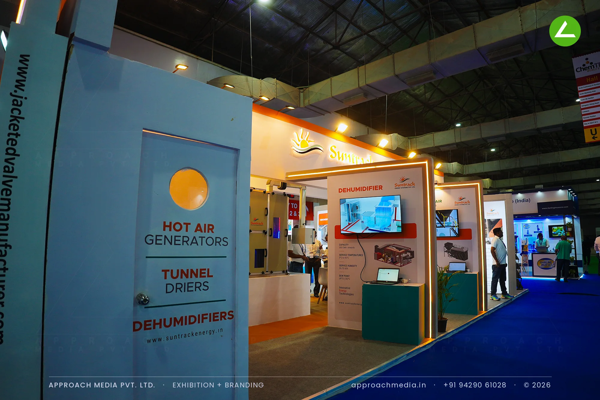 Suntrack Energy Systems: 66 sqm exhibition stall design at ChemTECH Mumbai — photo 4