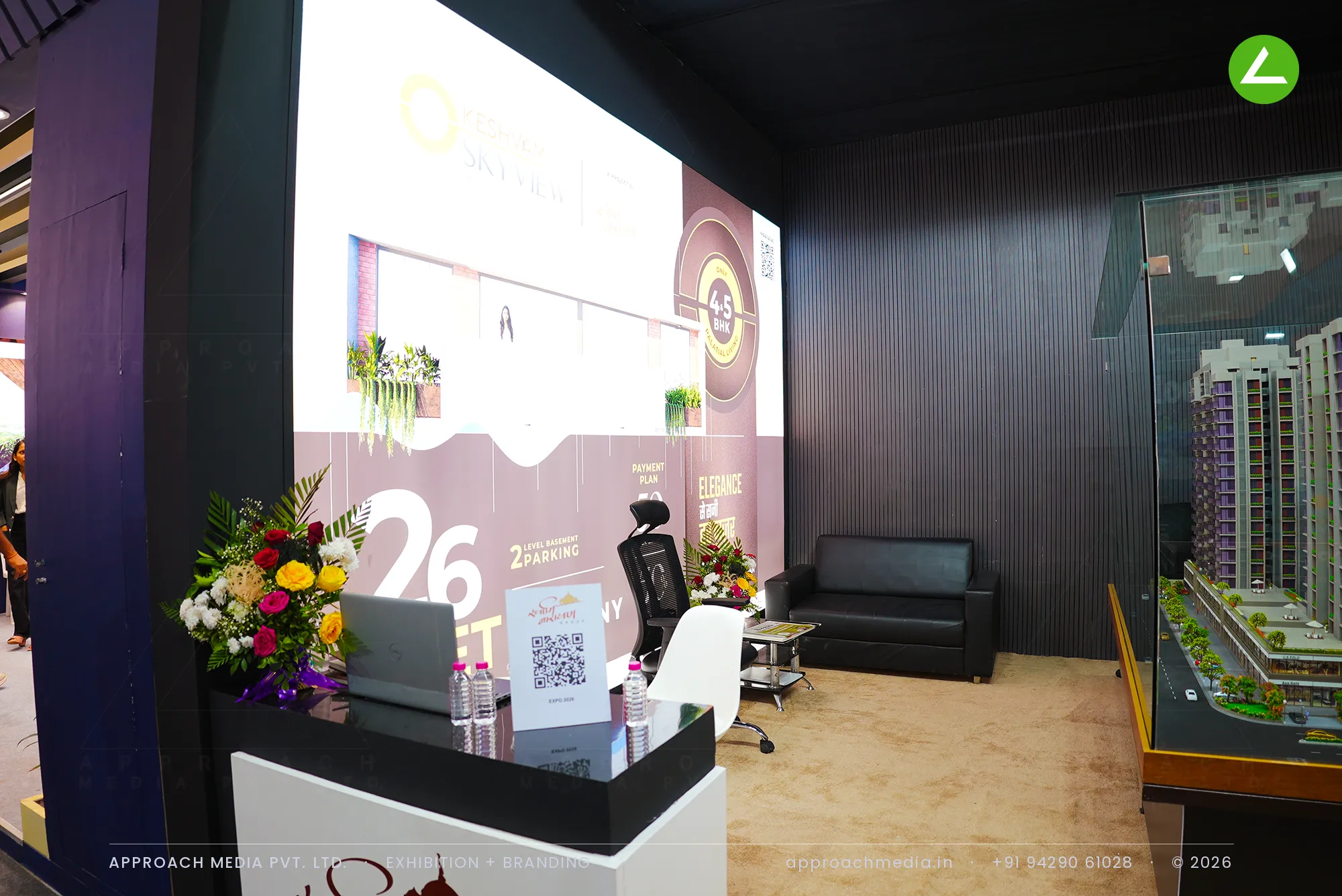Swaminarayan Group's Keshvam Skyview: exhibition stall design at Divya Bhaskar Property Expo Gandhinagar — photo 3