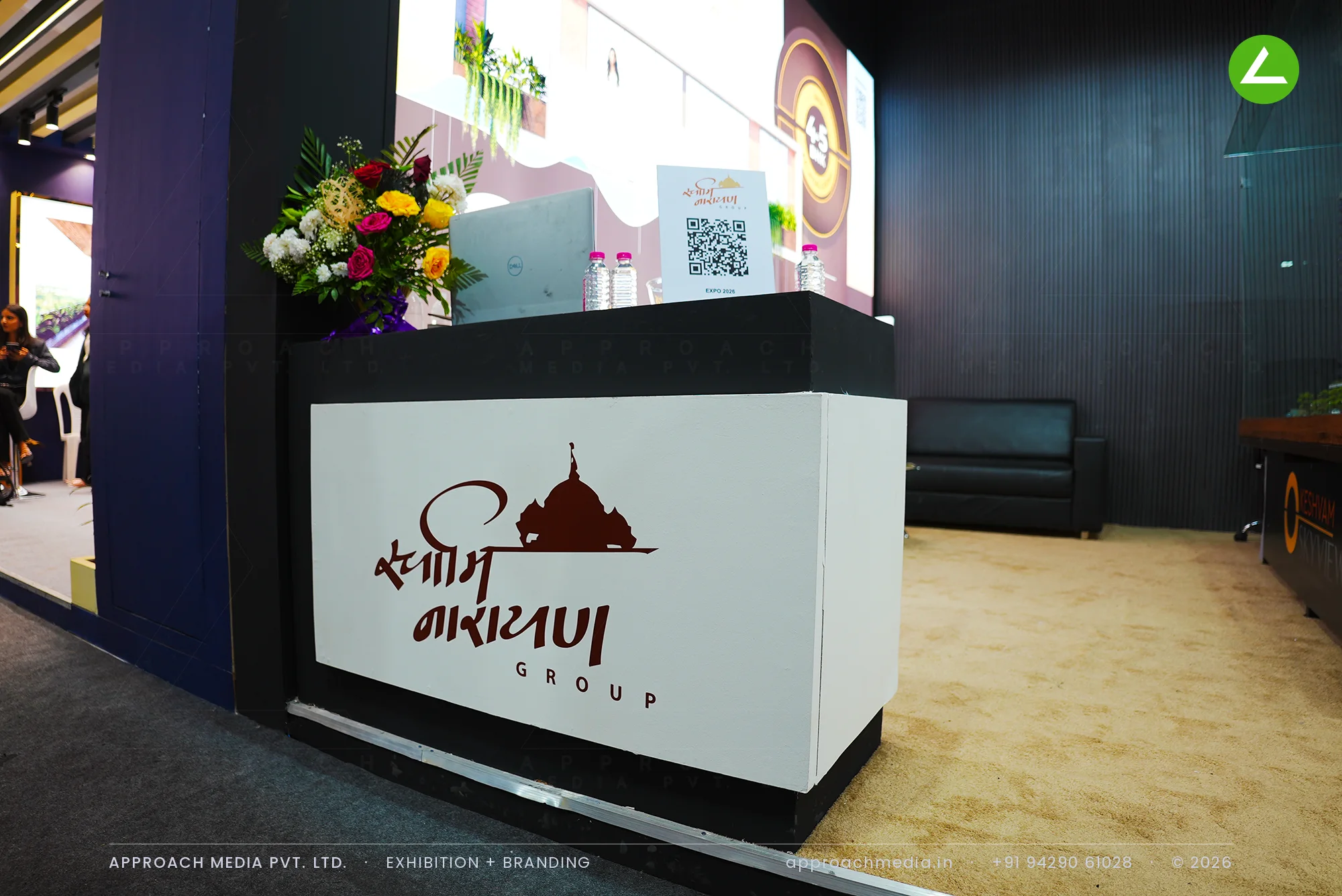 Swaminarayan Group's Keshvam Skyview: exhibition stall design at Divya Bhaskar Property Expo Gandhinagar — photo 2