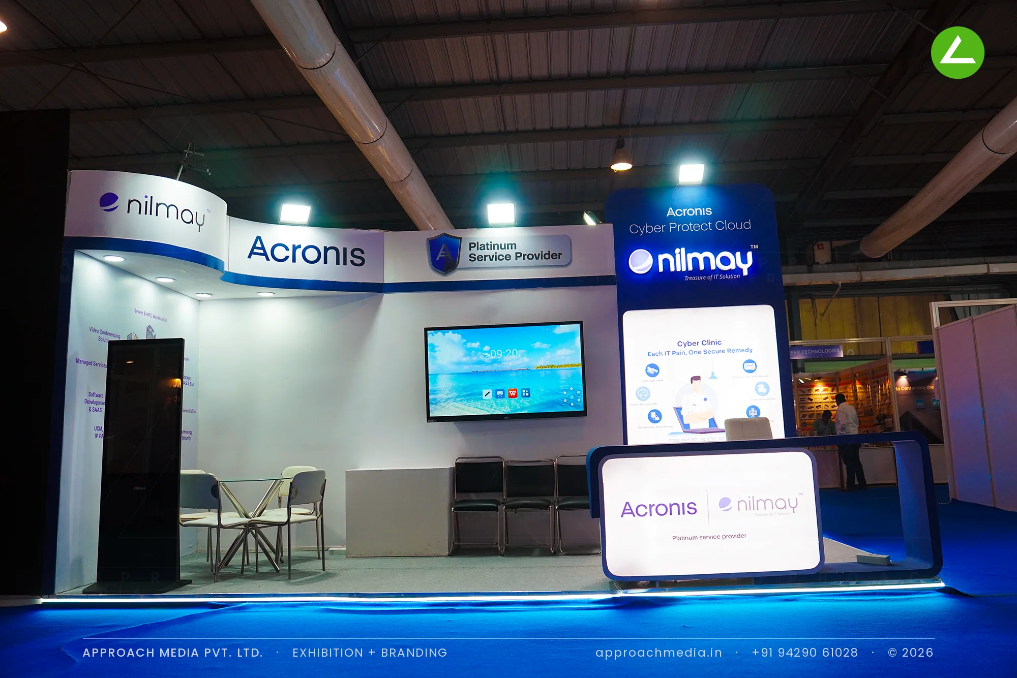 Acronis Nilmay exhibition stall design at FITAG Tech Expo Gandhinagar, Helipad Exhibition Centre — photo 3