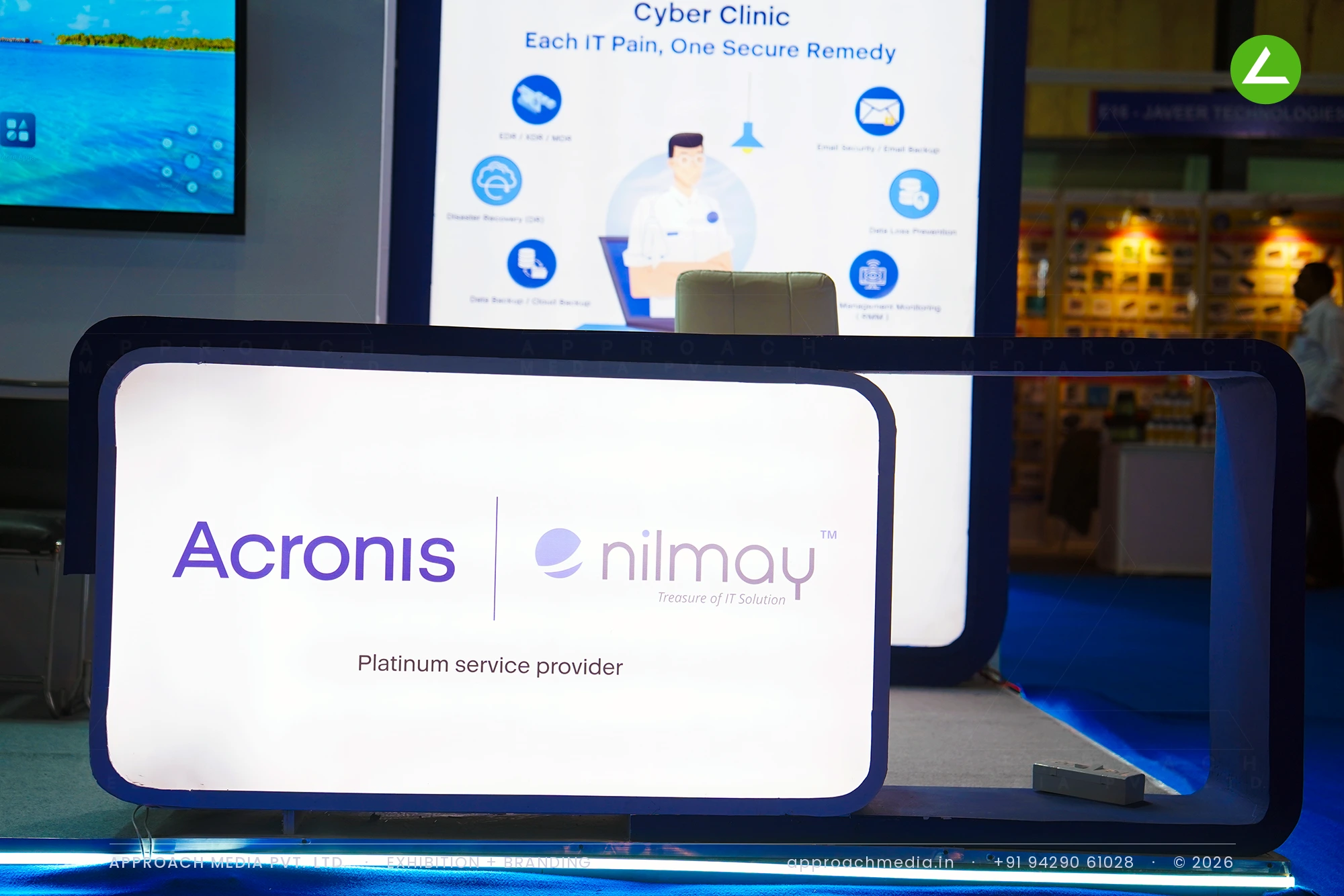 Acronis Nilmay exhibition stall design at FITAG Tech Expo Gandhinagar, Helipad Exhibition Centre — photo 4