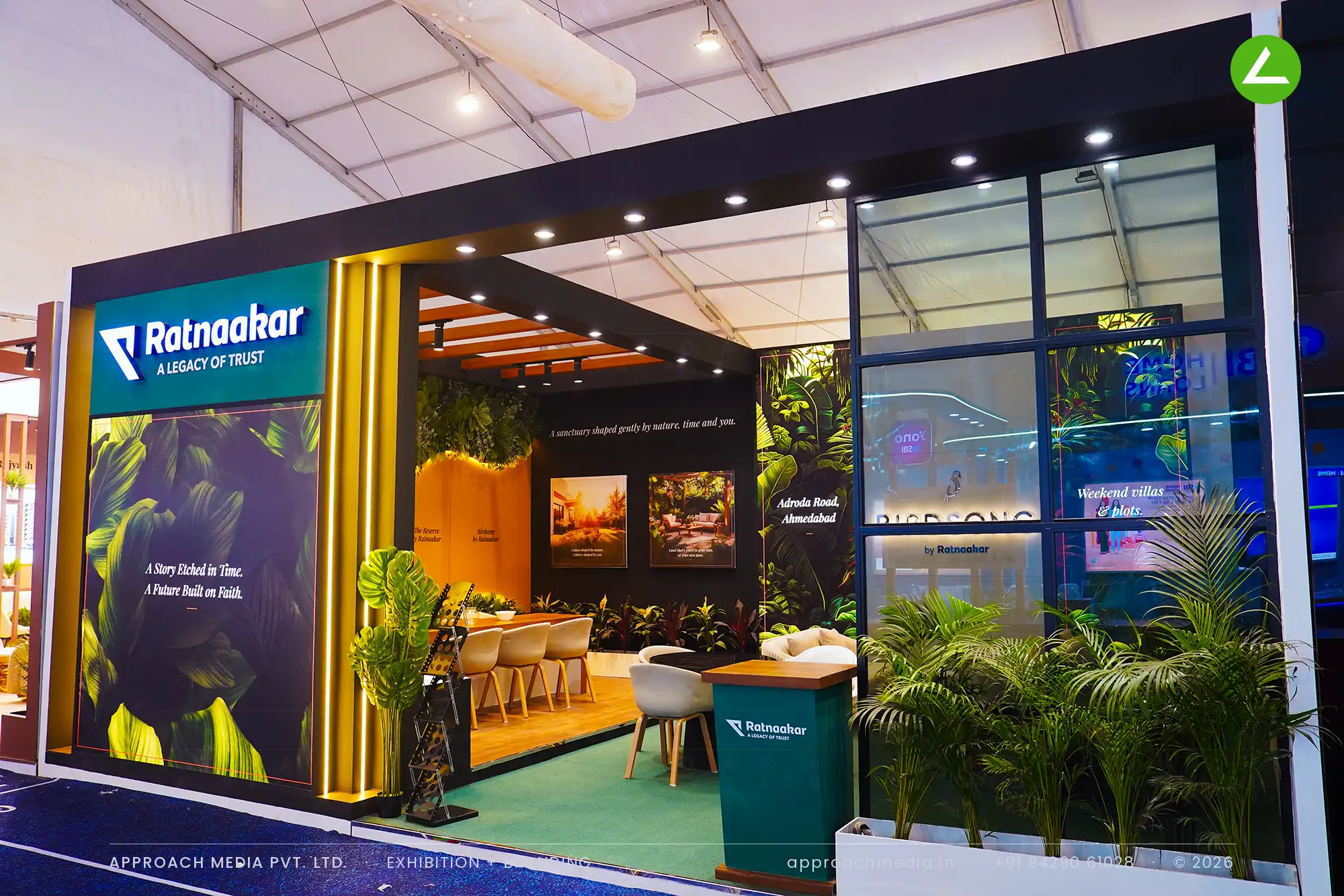 Birdsong by Ratnaakar: exhibition stall design at GIHED Property Show Ahmedabad, 48 sqm — photo 4