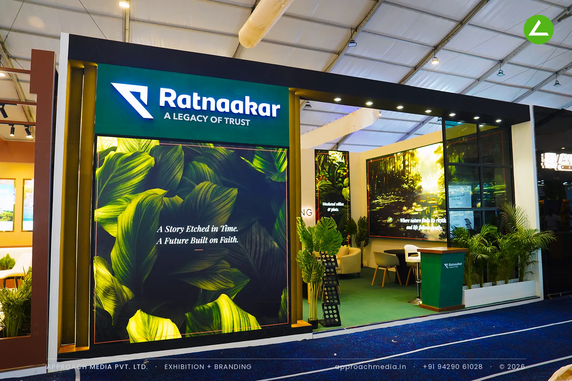 Birdsong by Ratnaakar: exhibition stall design at GIHED Property Show Ahmedabad, 48 sqm — photo 2