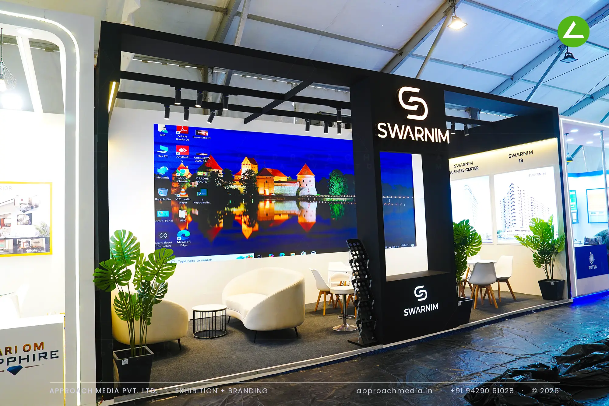 Swarnim Exhibition Stall Design at GIHED Property Show Ahmedabad 2026 — photo 2