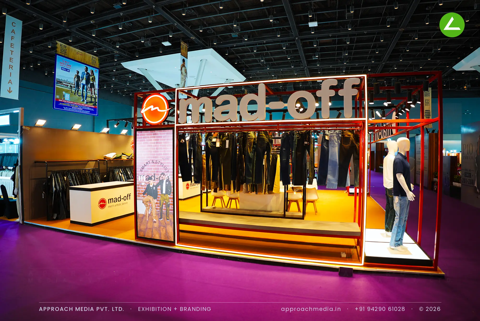 Madoff: 90 sqm Exhibition Stall Design at IGTF Man Expo Mumbai 2026 — photo 4