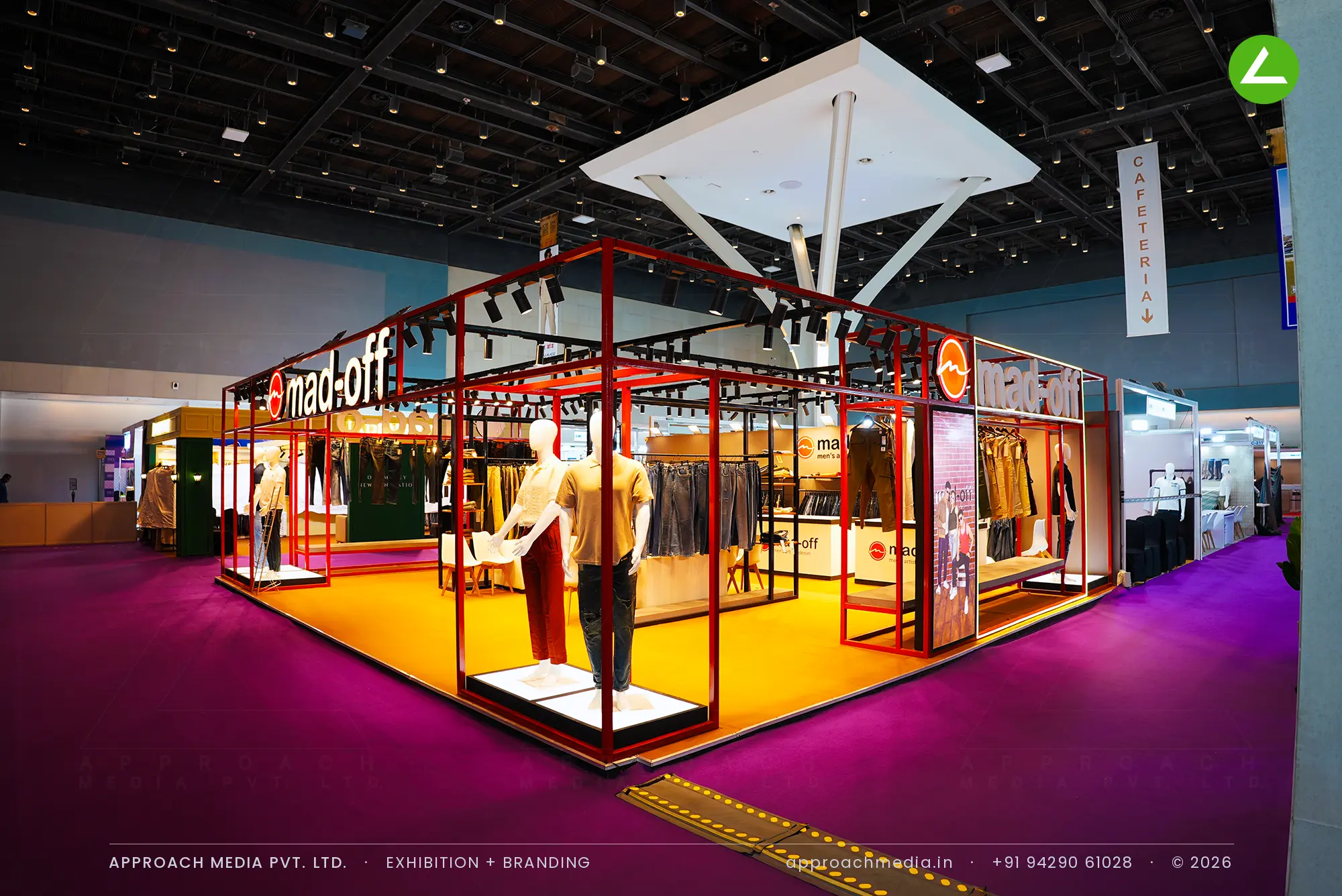Madoff: 90 sqm Exhibition Stall Design at IGTF Man Expo Mumbai 2026 — photo 3