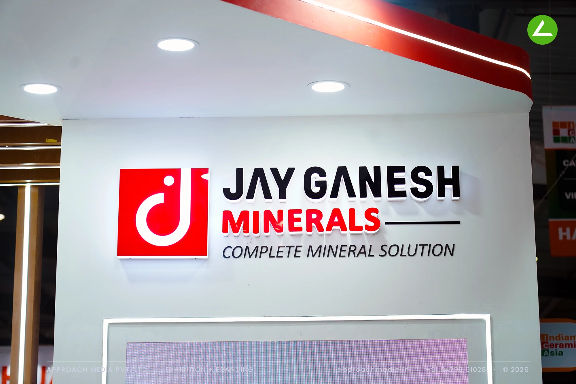 Jay Ganesh Minerals - Exhibition Stall Design at Indian Ceramics Asia, Gandhinagar 2026 — photo 4