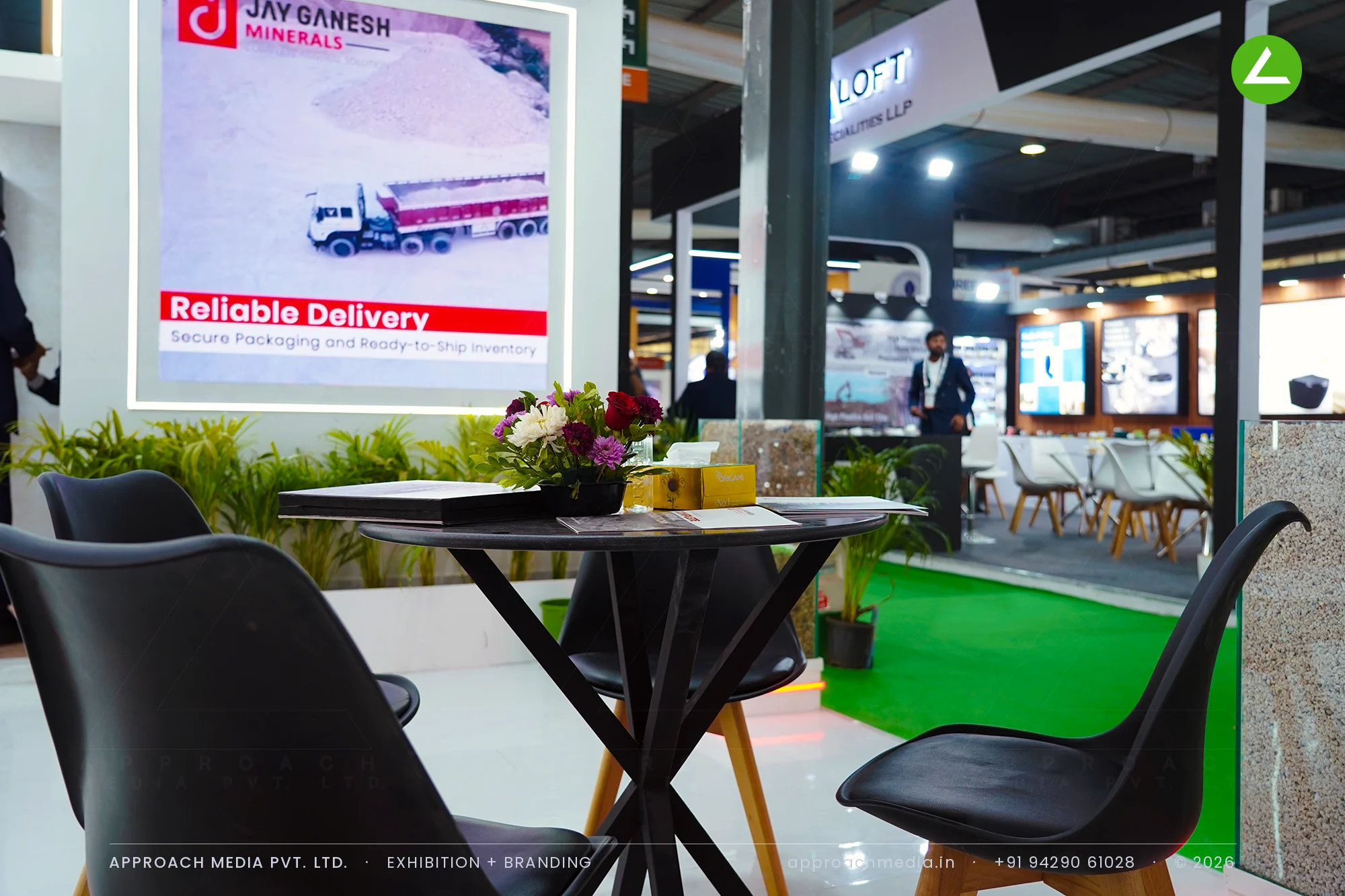 Jay Ganesh Minerals - Exhibition Stall Design at Indian Ceramics Asia, Gandhinagar 2026 — photo 2
