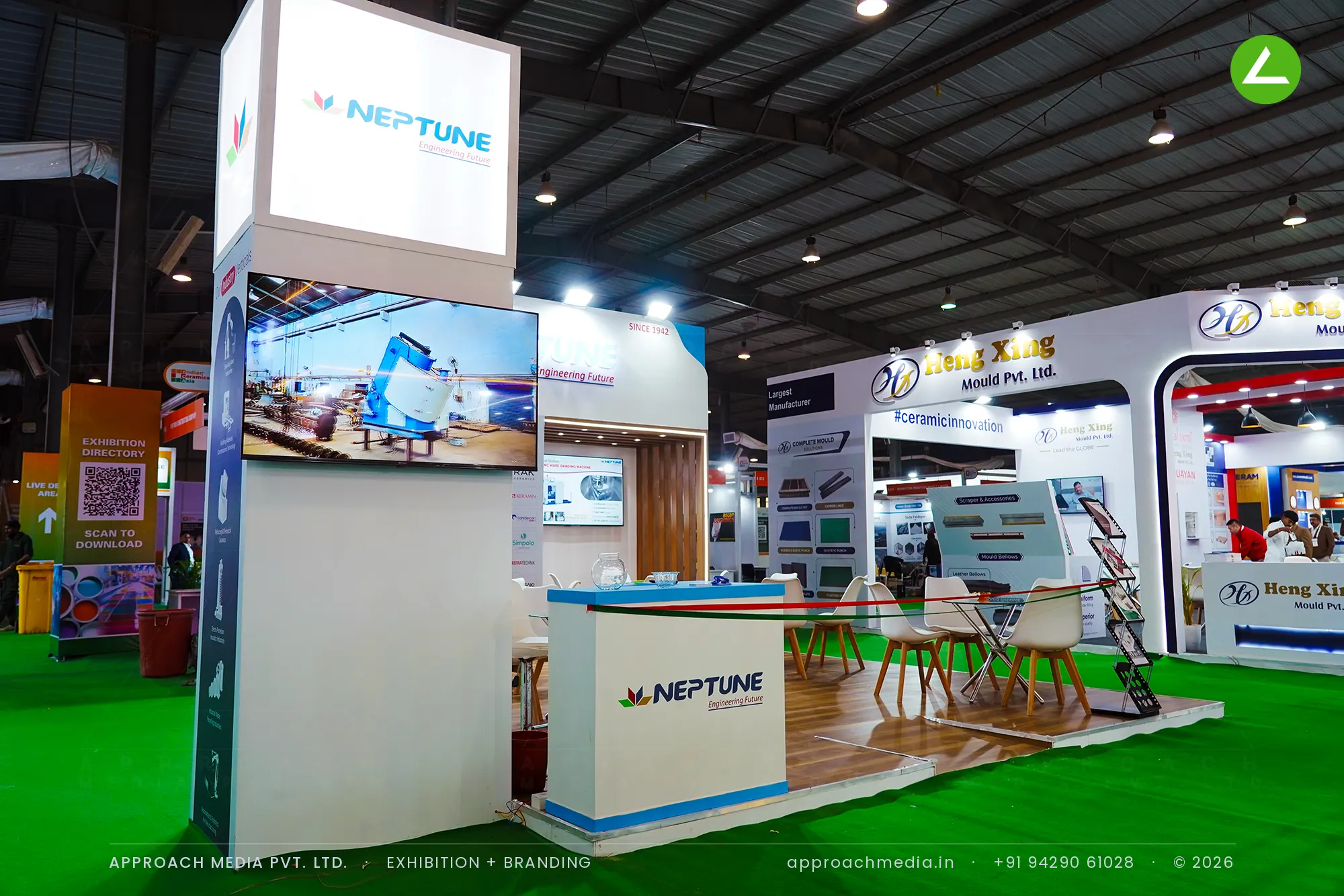 Neptune Exhibition Stall Design at Indian Ceramics Asia Gandhinagar 2026 — photo 3