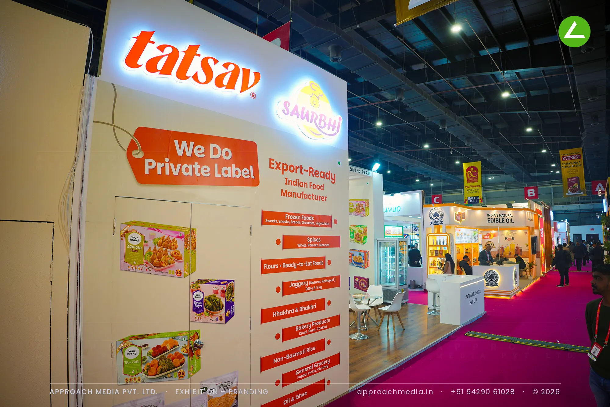 Patidar Exports Exhibition Stall Design at Indusfood, Greater Noida 2026 — photo 3