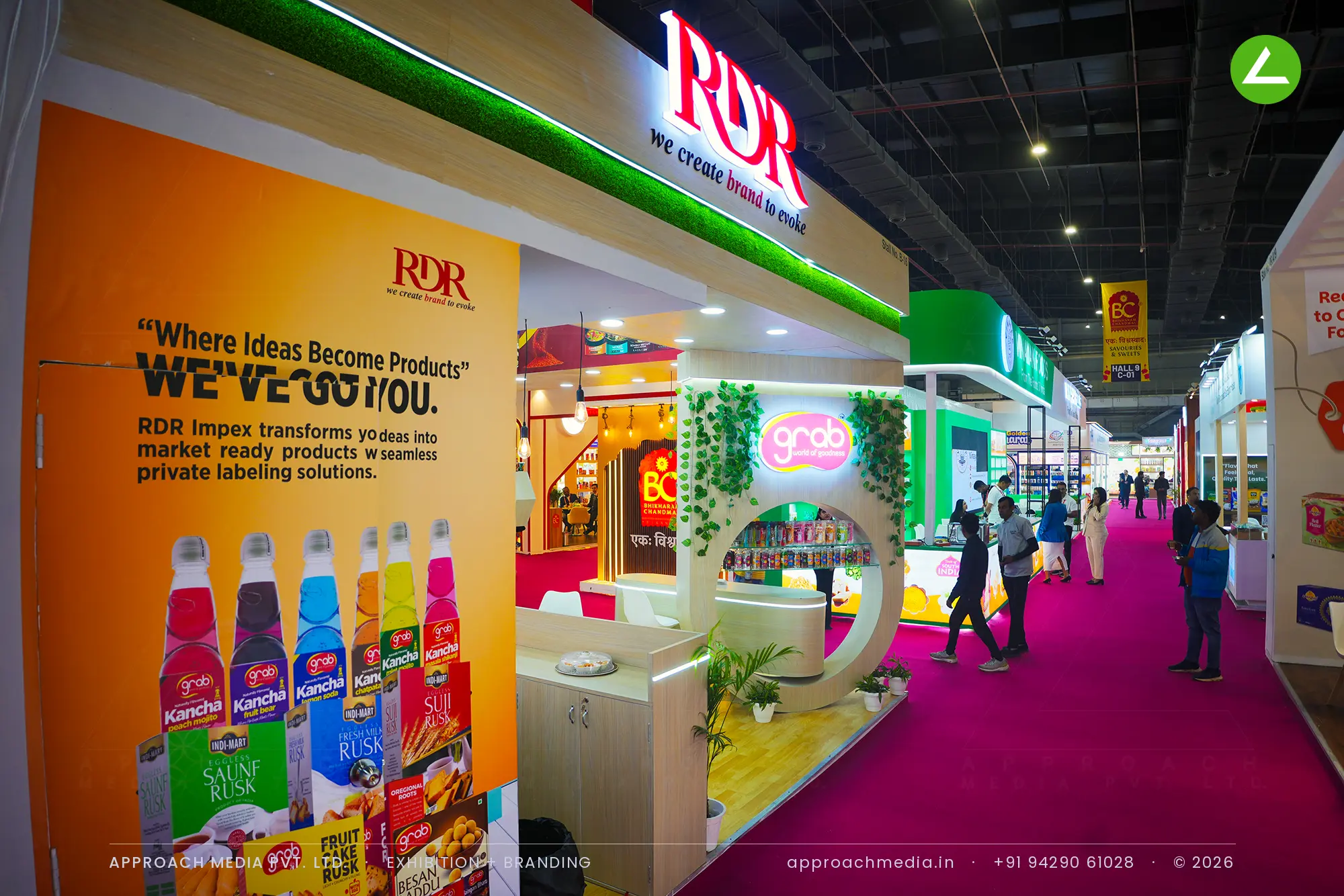 RDR Impex Exhibition Stall Design at Indusfood, Greater Noida 2026 — photo 3