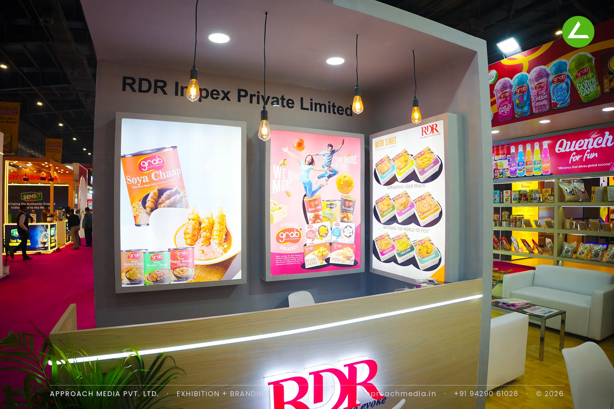 RDR Impex Exhibition Stall Design at Indusfood, Greater Noida 2026 — photo 2