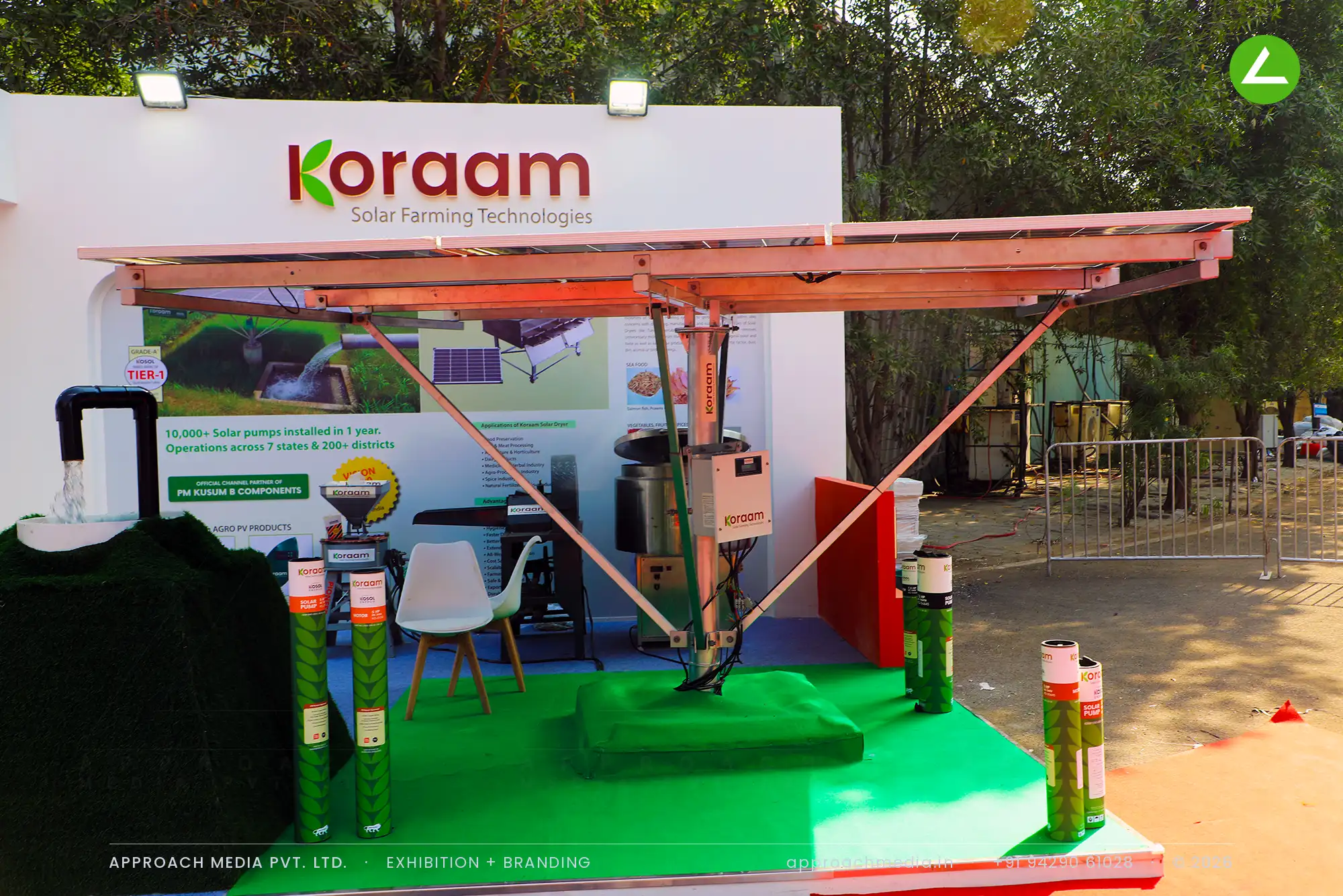 Koraam Solar Farming Technologies at Intersolar India Gandhinagar - Exhibition Stall Design — photo 2