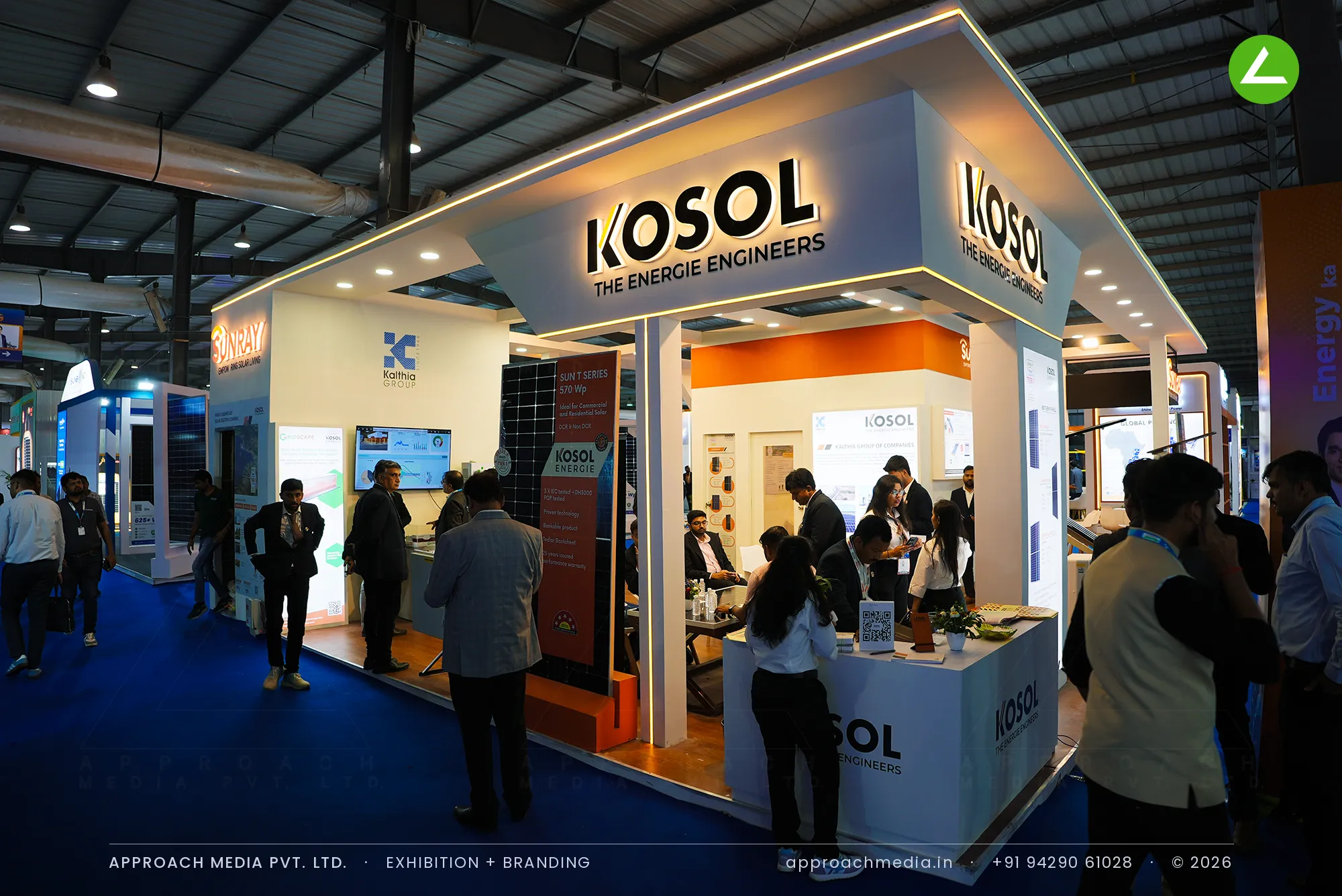 Kosol Energie and Sunray: Exhibition Stall Design at Intersolar India Gandhinagar — photo 2