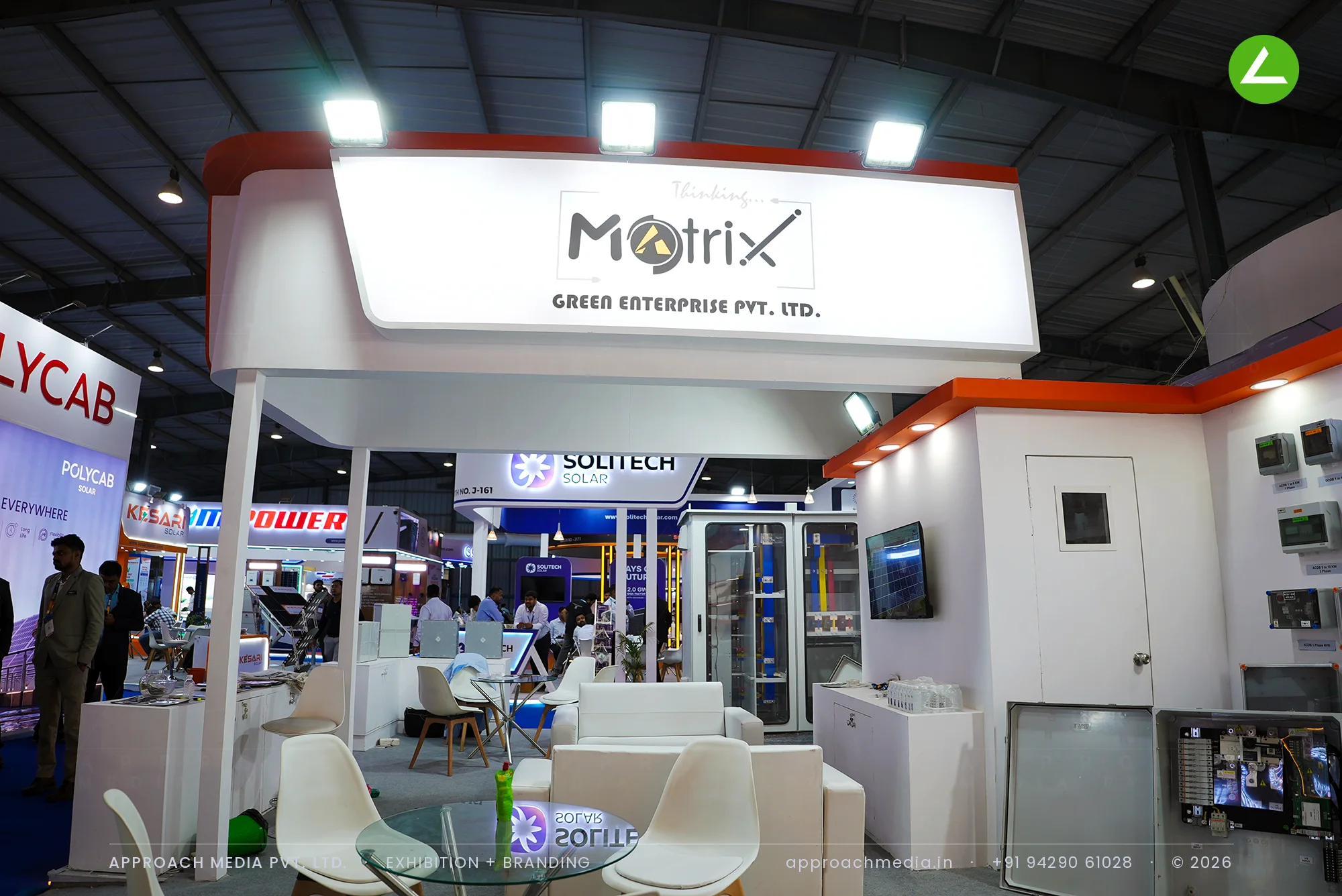 Matrix Green Enterprise: 36 sqm exhibition stall design at Intersolar India Gandhinagar — photo 4