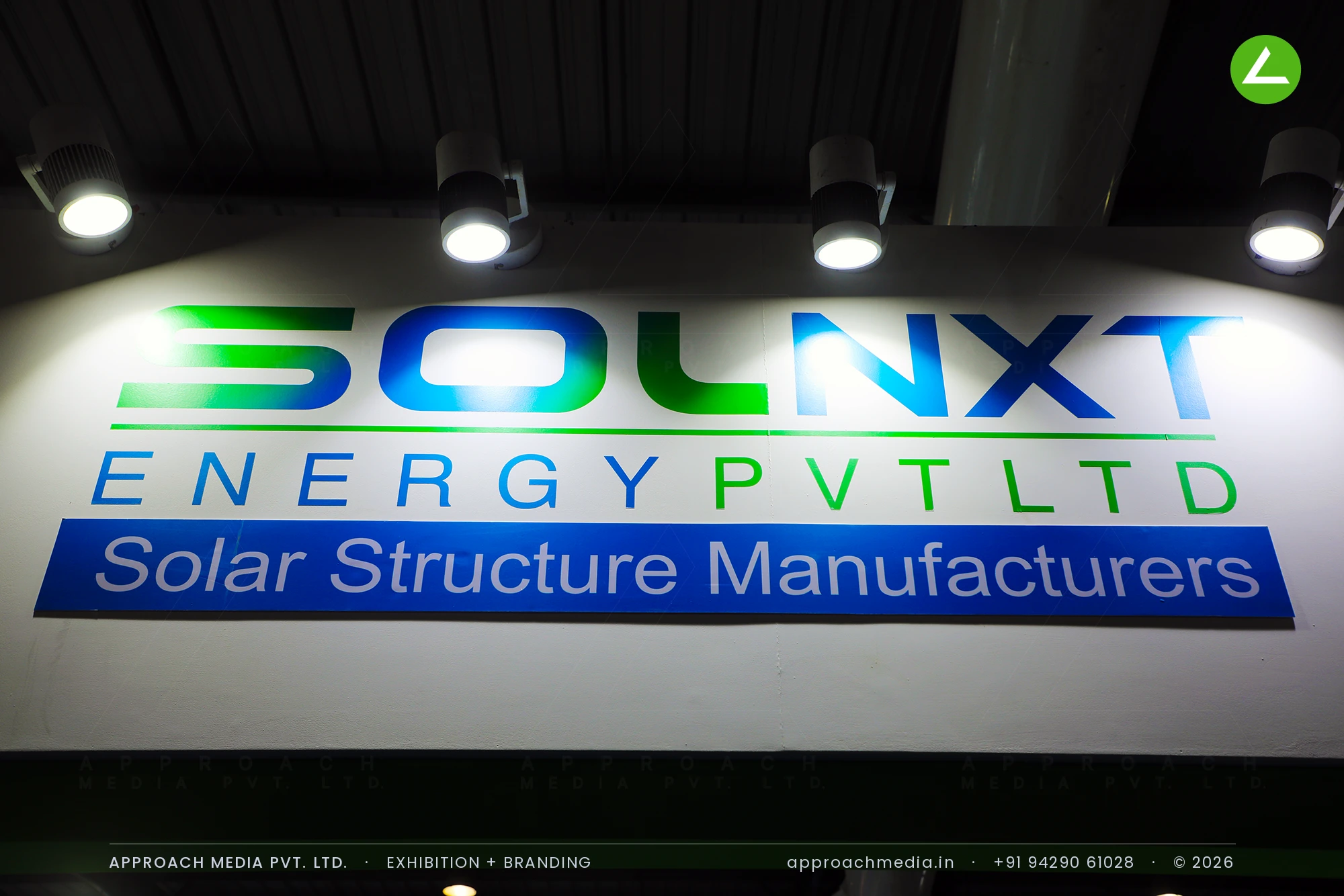 Mounting structures on show: Solnxt Energy exhibition stall design at Intersolar India Gandhinagar — photo 3