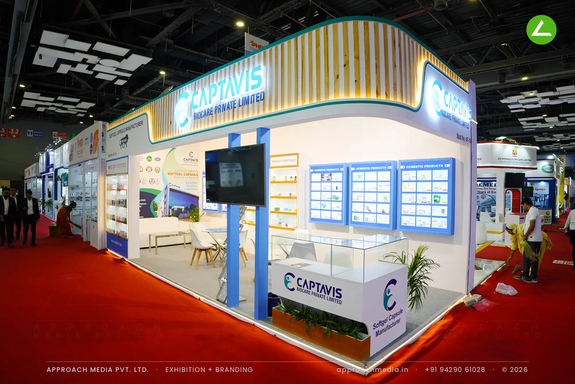 Captavis Biocare Private Limited: 24 sqm Exhibition Stall Design at IPHEX New Delhi 2026 — photo 2