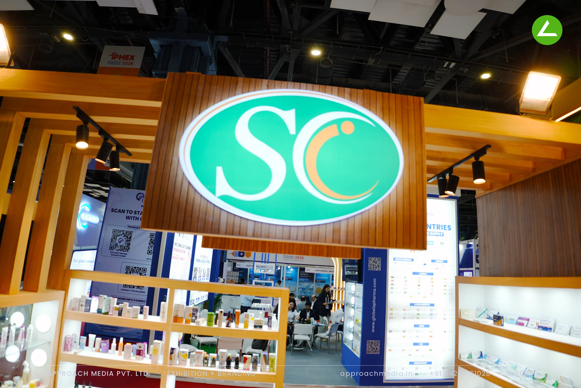 Salud Care Group of Companies: 42 sqm Exhibition Stall Design at IPHEX New Delhi 2026 — photo 4
