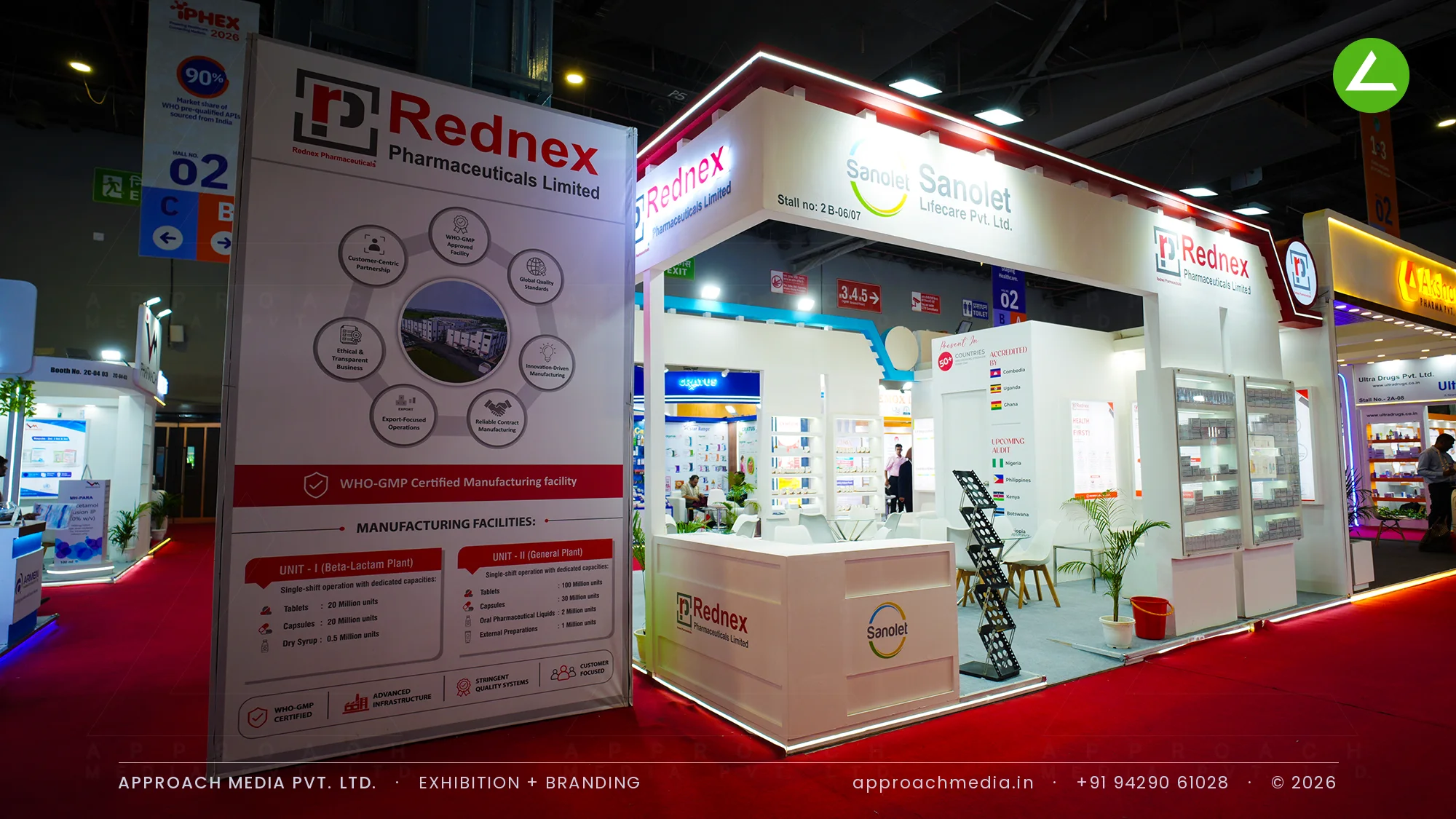 Sanolet Randex: 36 sqm Exhibition Stall Design at IPHEX New Delhi 2026 — photo 2