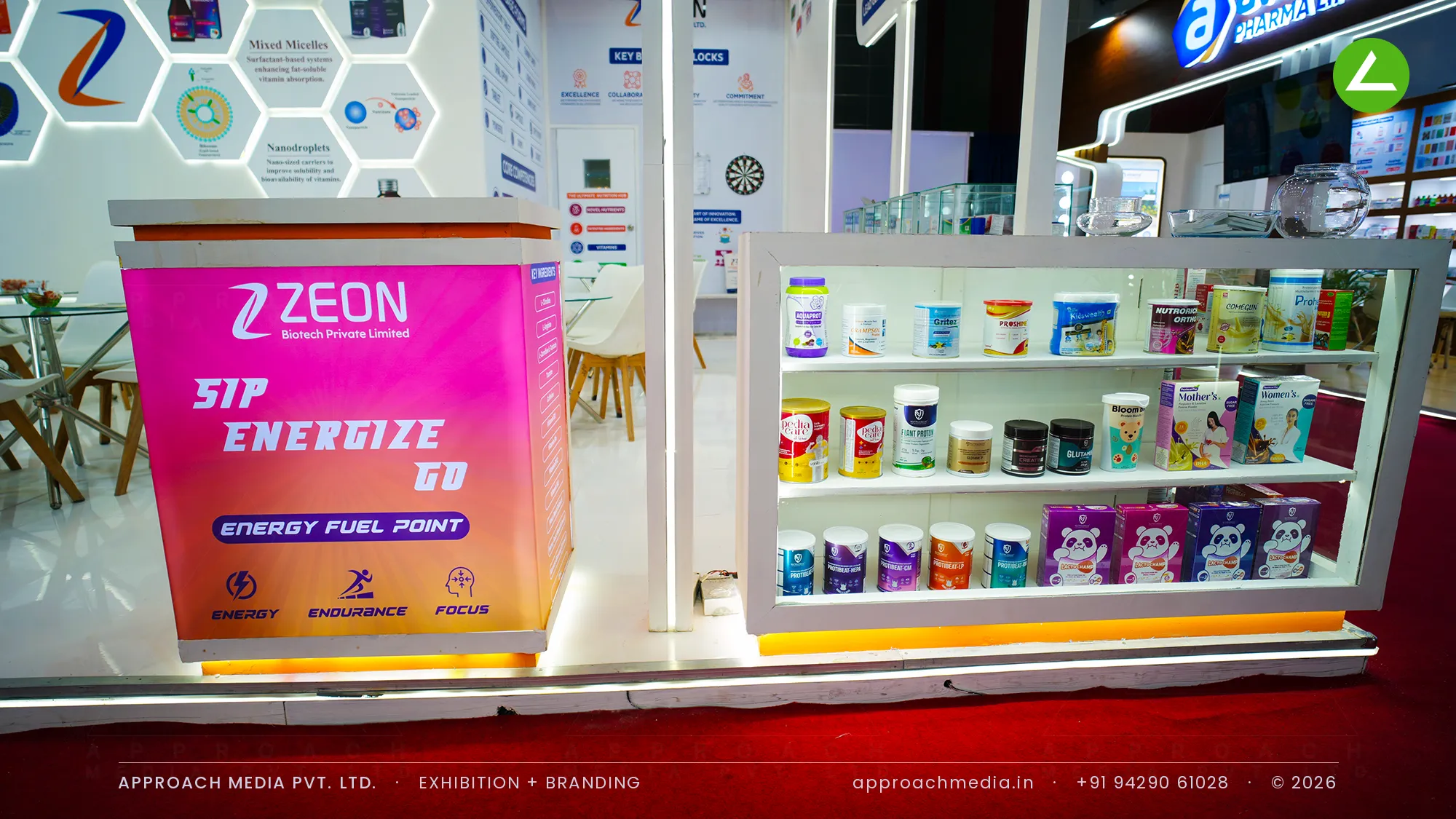 Zeon Group of Companies: 44 sqm Exhibition Stall Design at IPHEX New Delhi 2026 — photo 3