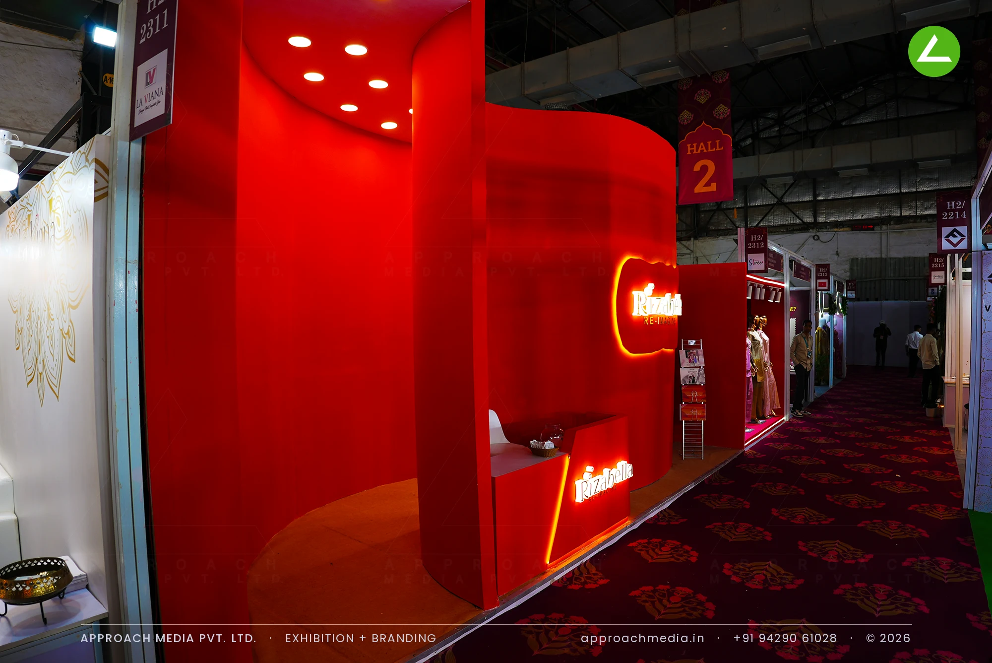Rizabella: 56 sqm Exhibition Stall Design at National Garment Fair Mumbai 2026 — photo 3