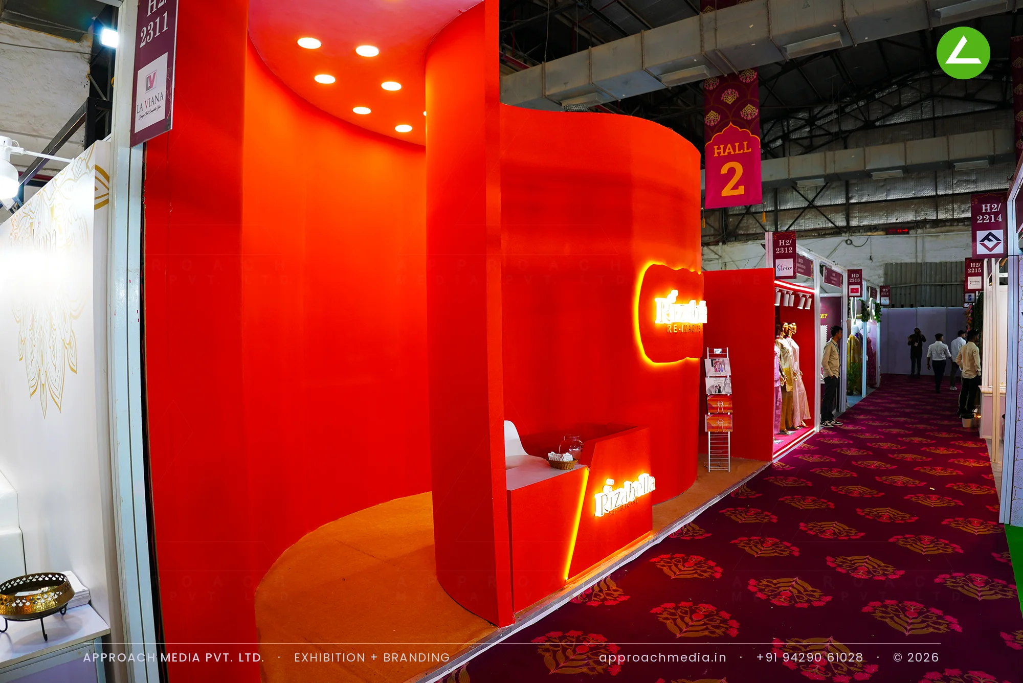 Rizabella: 56 sqm Exhibition Stall Design at National Garment Fair Mumbai 2026 — photo 2
