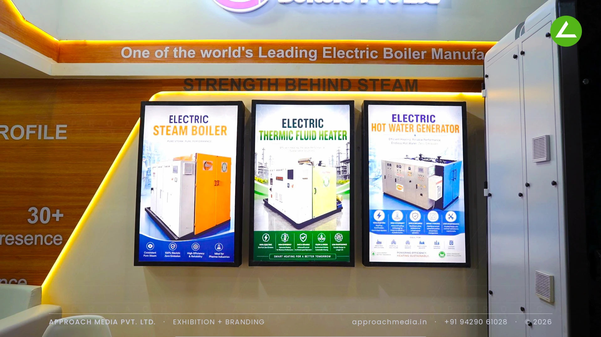 Balkrishna Boilers: 18 sqm Exhibition Stall Design at Pharmatech Expo Gandhinagar 2026 — photo 2