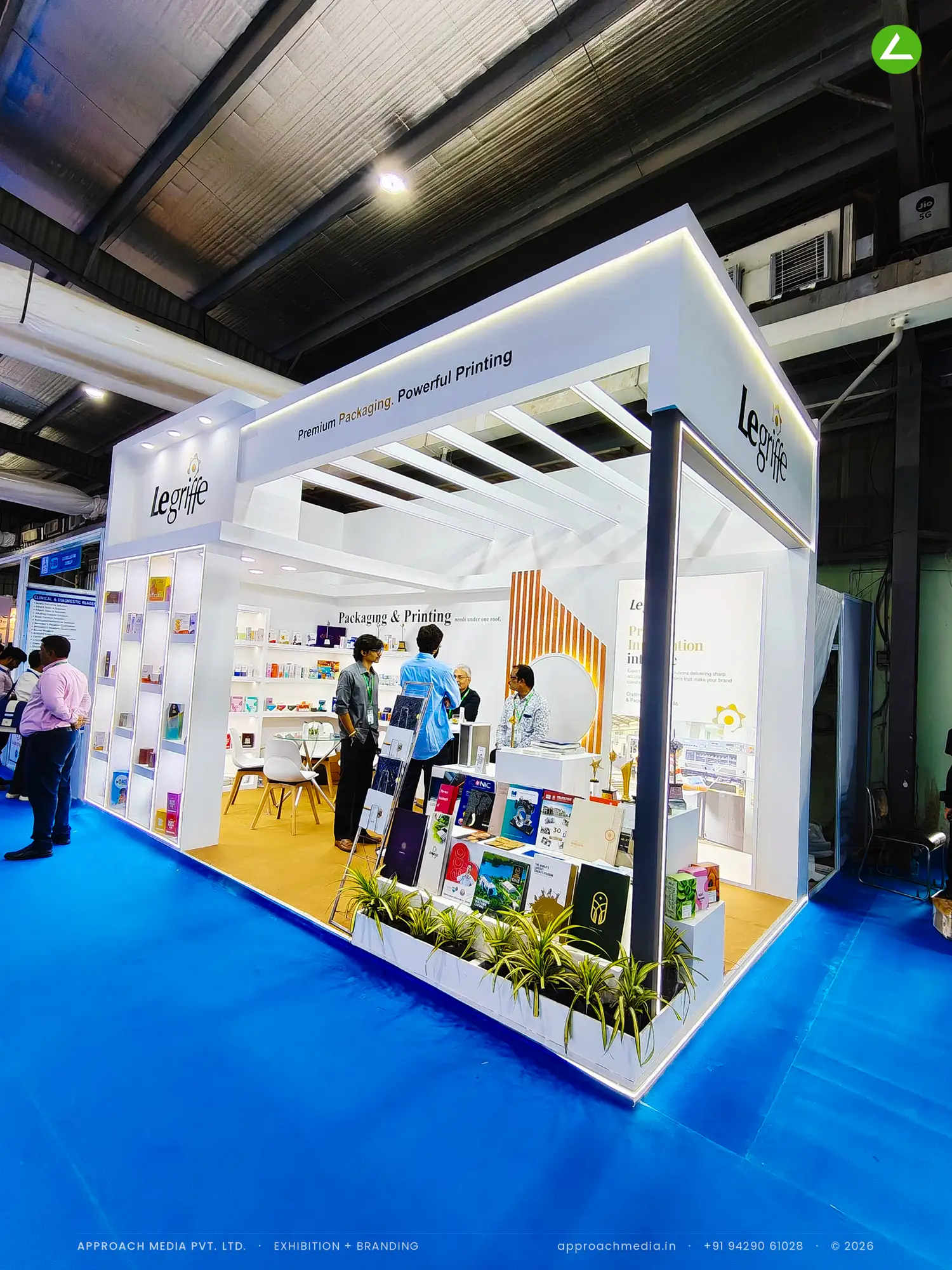 Legriffe Packaging — Exhibition Stall Design at Pharmatech Expo Gandhinagar, 18 sqm — photo 2