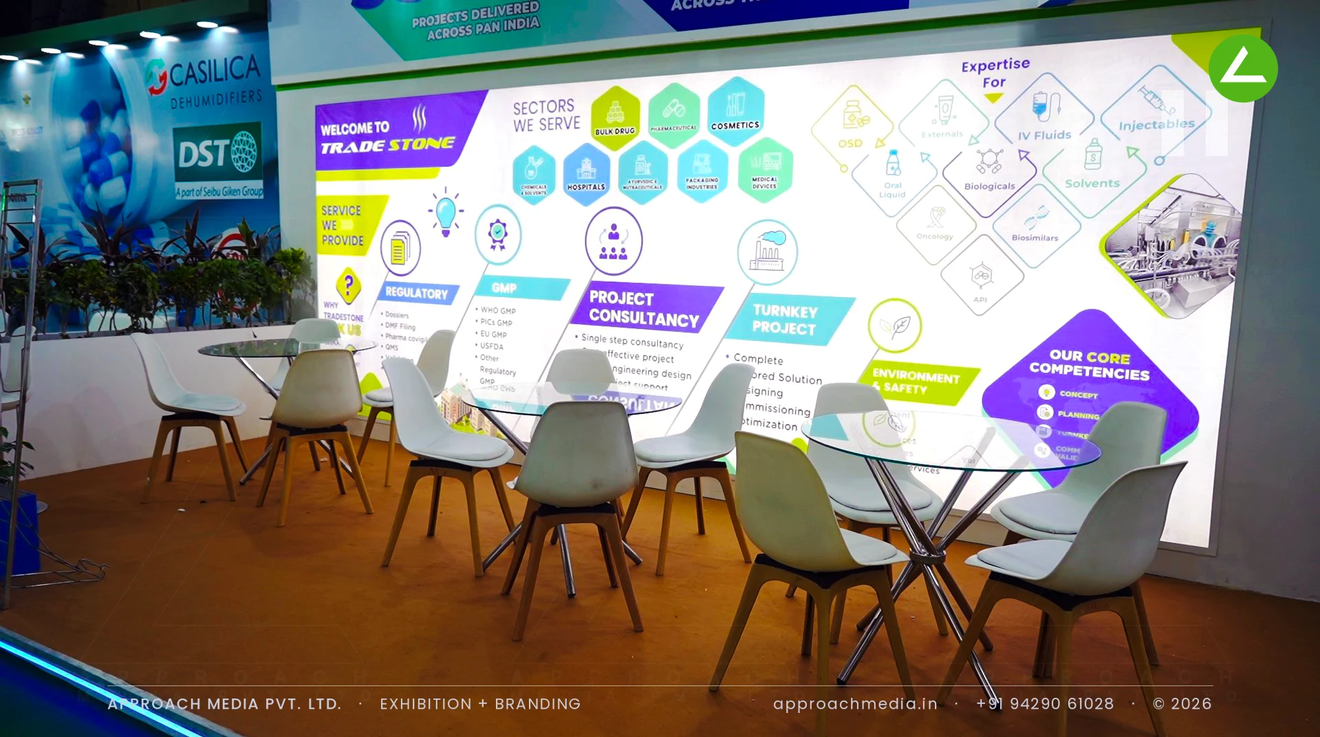 Trade Stone 27 sqm Exhibition Stall Design, Pharmatech Expo Gandhinagar 2026 — photo 4