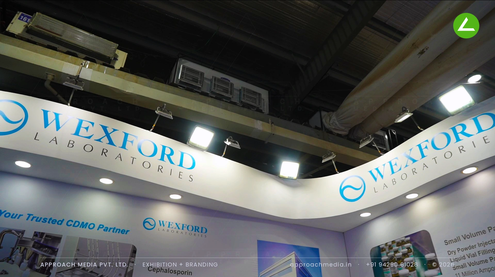 Wexford Laboratories — Exhibition Stall Design at Pharmatech Expo Gandhinagar, 18 sqm CDMO Stand — photo 3