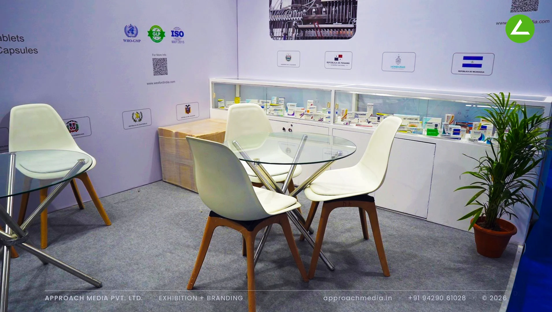 Wexford Laboratories — Exhibition Stall Design at Pharmatech Expo Gandhinagar, 18 sqm CDMO Stand — photo 4