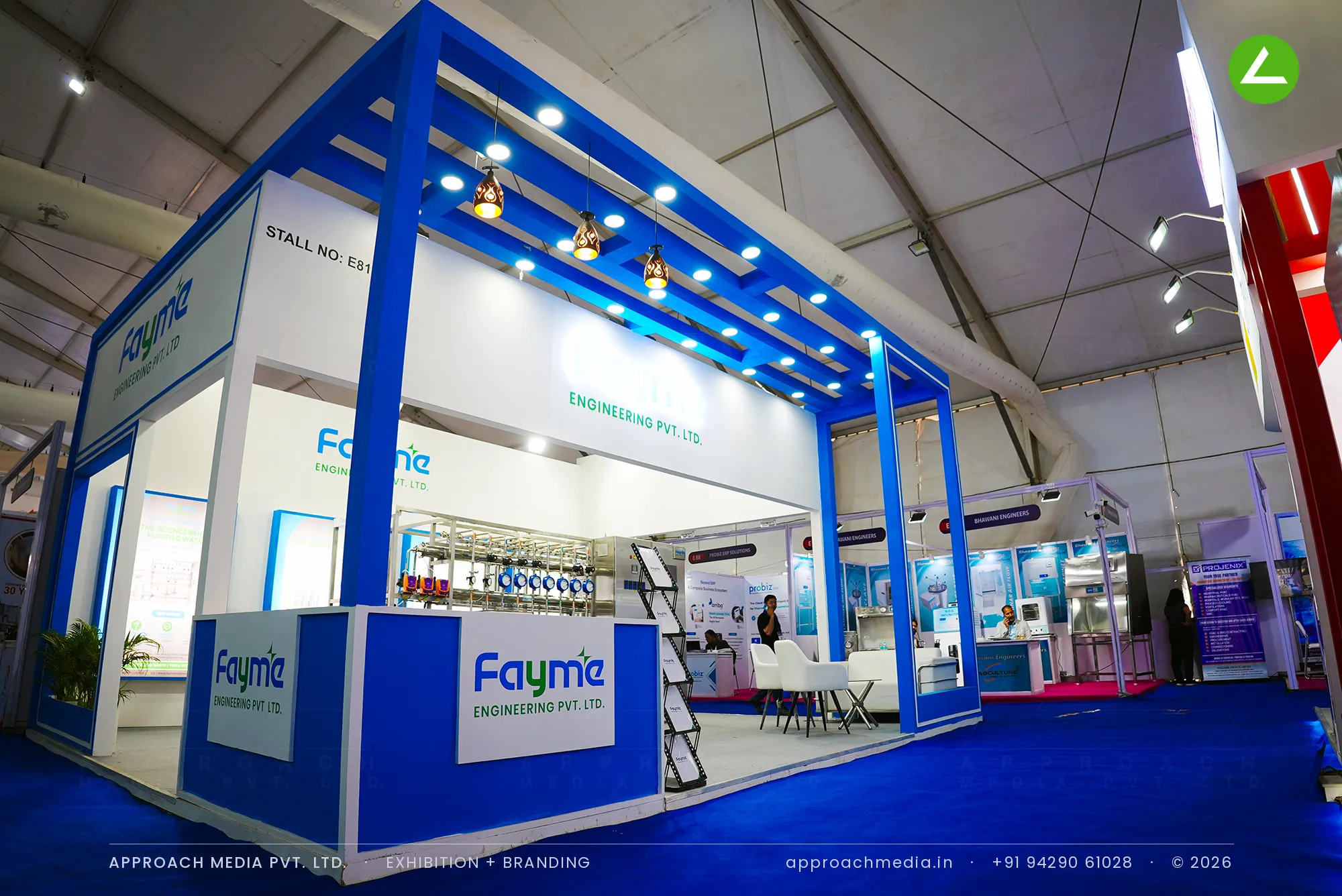 Fayme Engineering: 42 sqm exhibition stall design at Pharmatech Expo Gandhinagar — photo 4