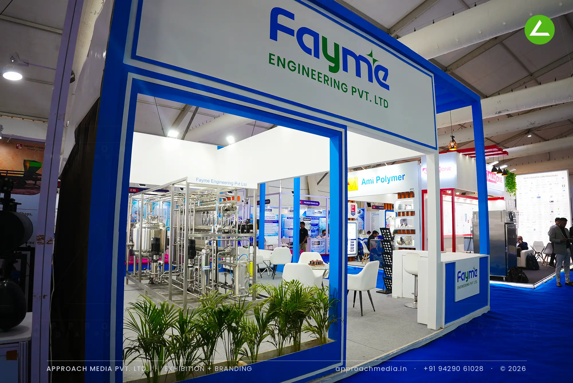 Fayme Engineering: 42 sqm exhibition stall design at Pharmatech Expo Gandhinagar — photo 2