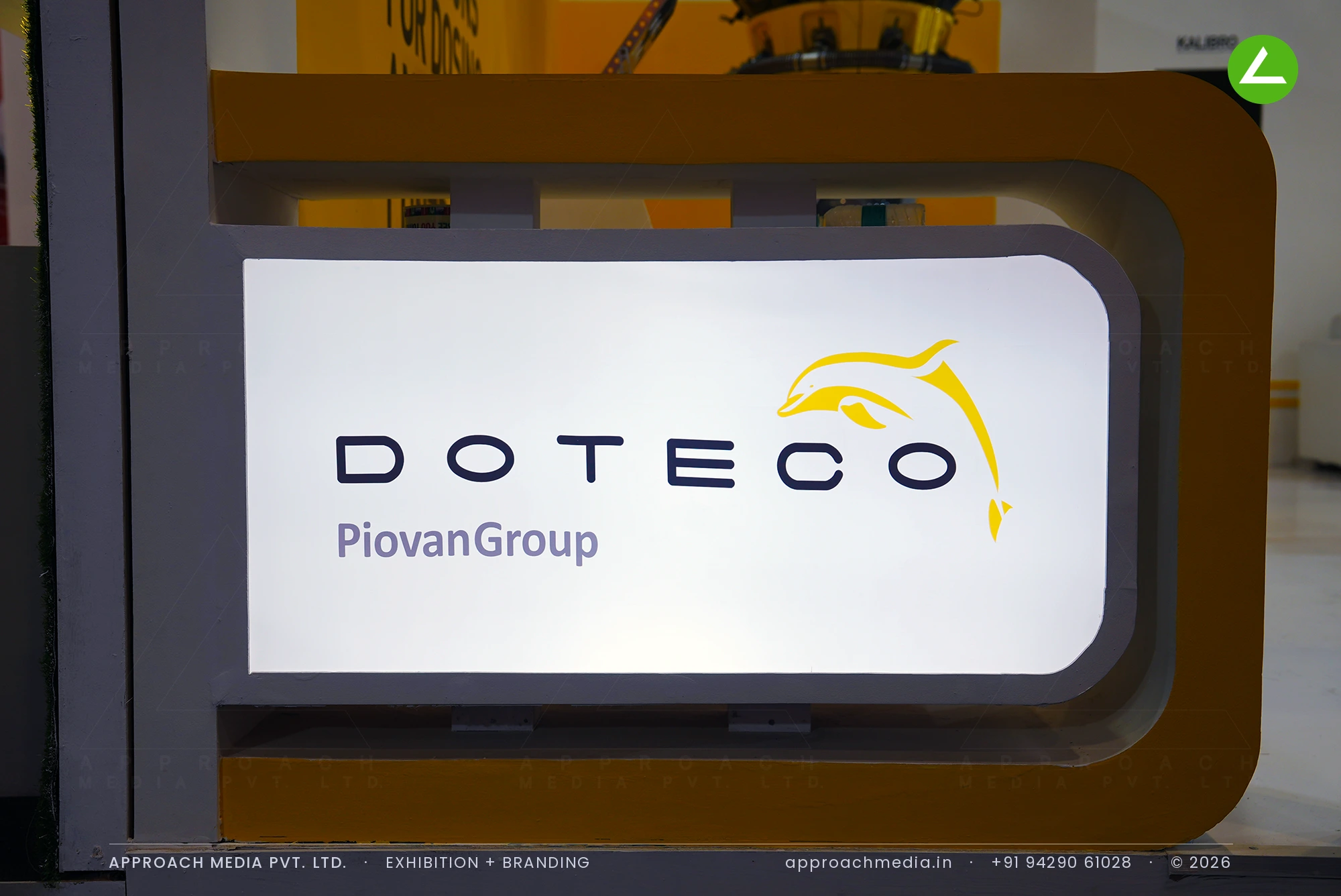 Doteco Piovan Group's exhibition stall design at PlastIndia New Delhi, 36 sqm — photo 4