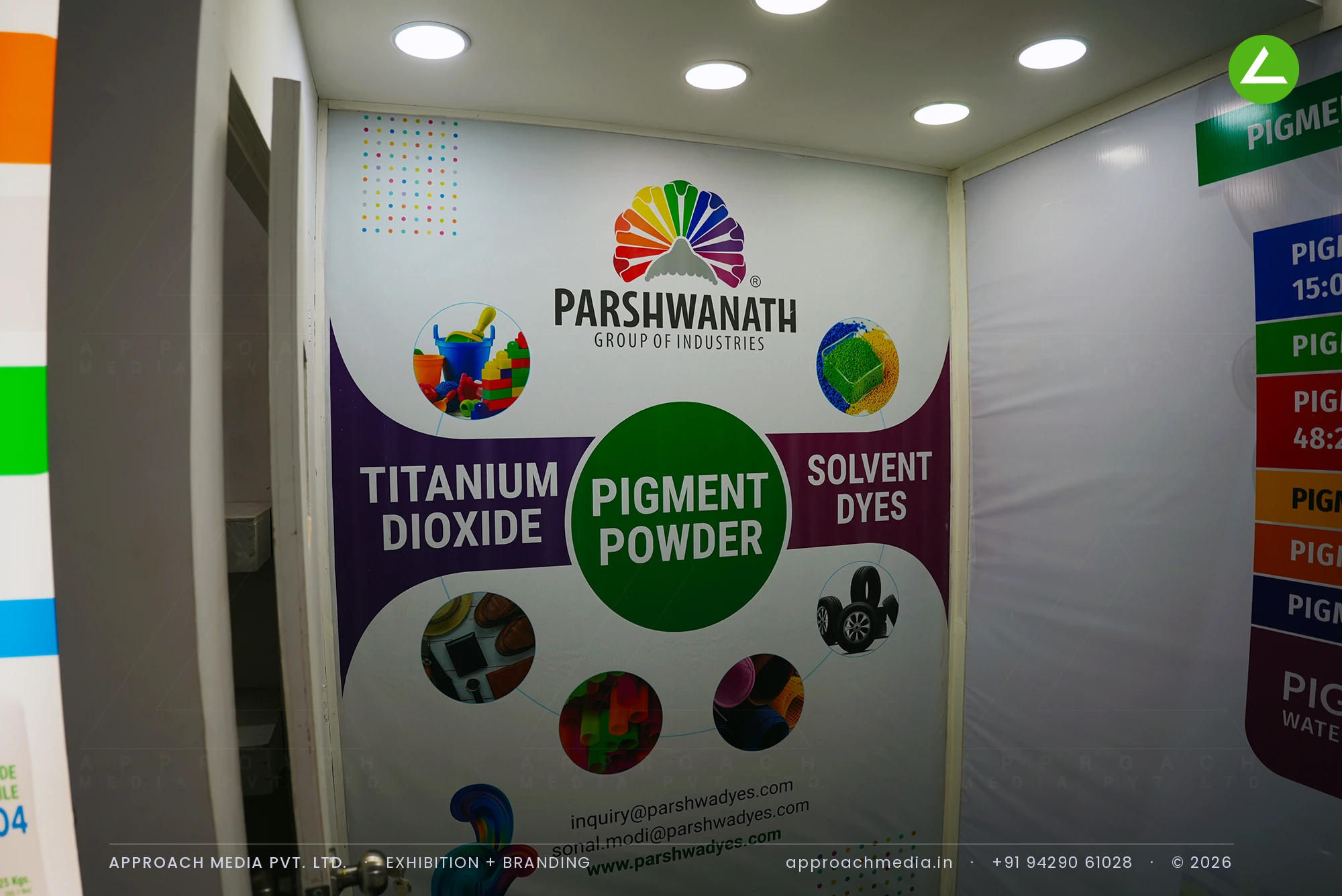 Parshwanath Group of Industries: 16 sqm exhibition stall design at PlastIndia New Delhi — photo 3