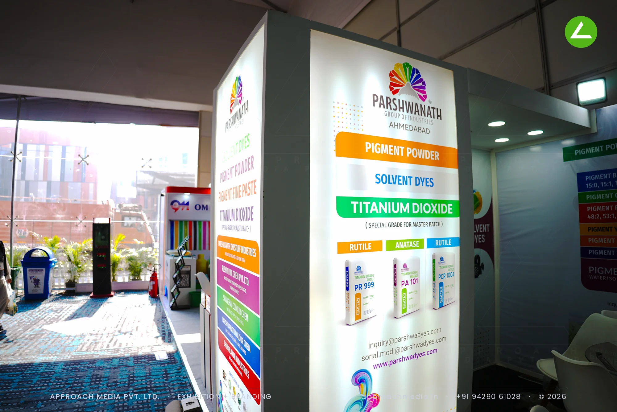 Parshwanath Group of Industries: 16 sqm exhibition stall design at PlastIndia New Delhi — photo 4