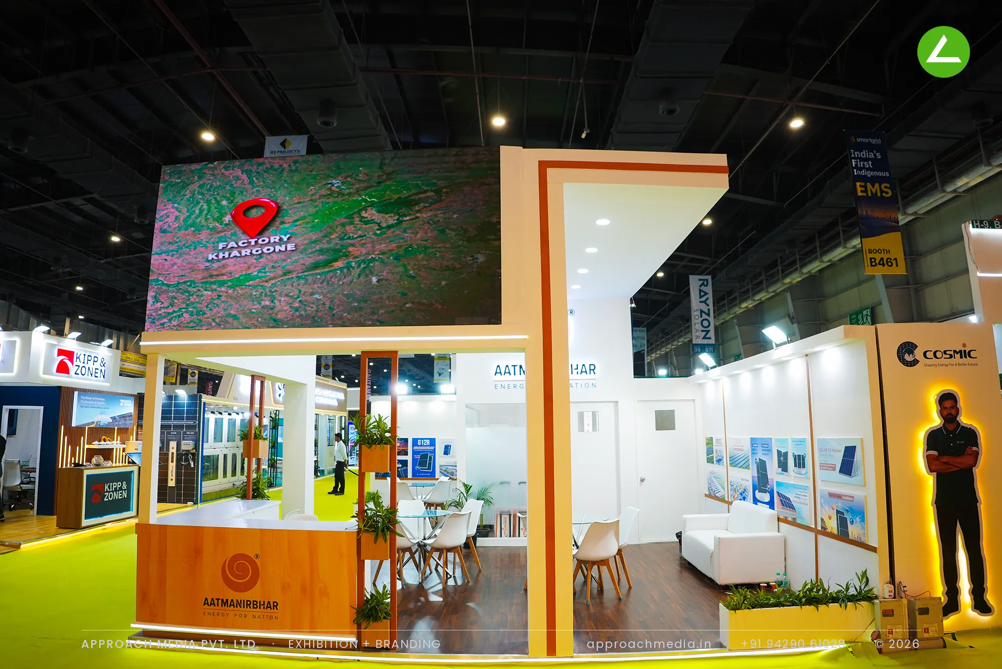 Aatmanirbhar Solar Exhibition Stall Design at REI Greater Noida 2026 — photo 4