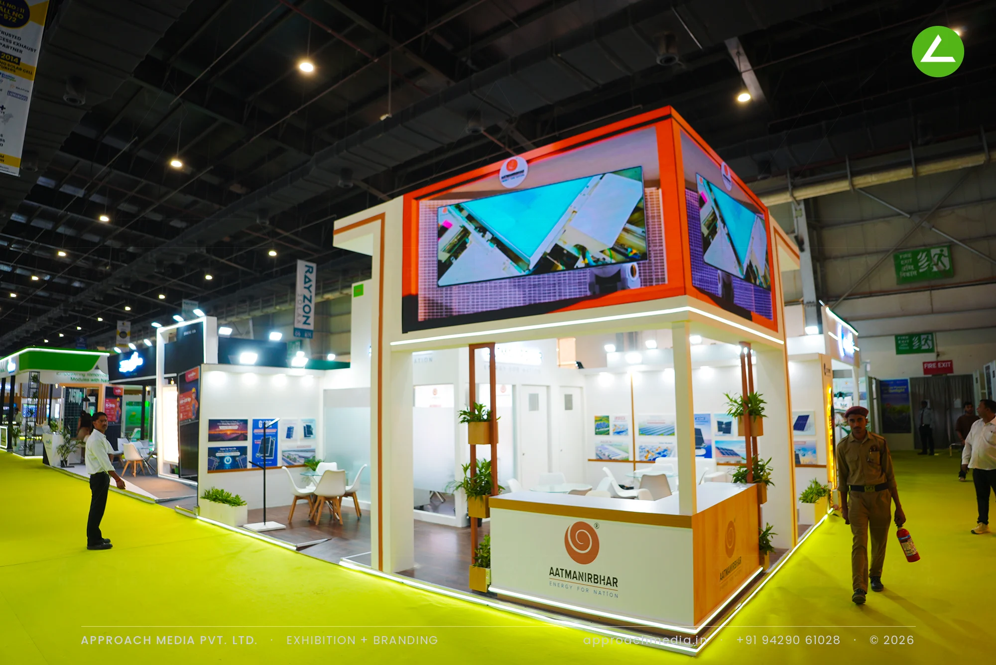 Aatmanirbhar Solar Exhibition Stall Design at REI Greater Noida 2026 — photo 2