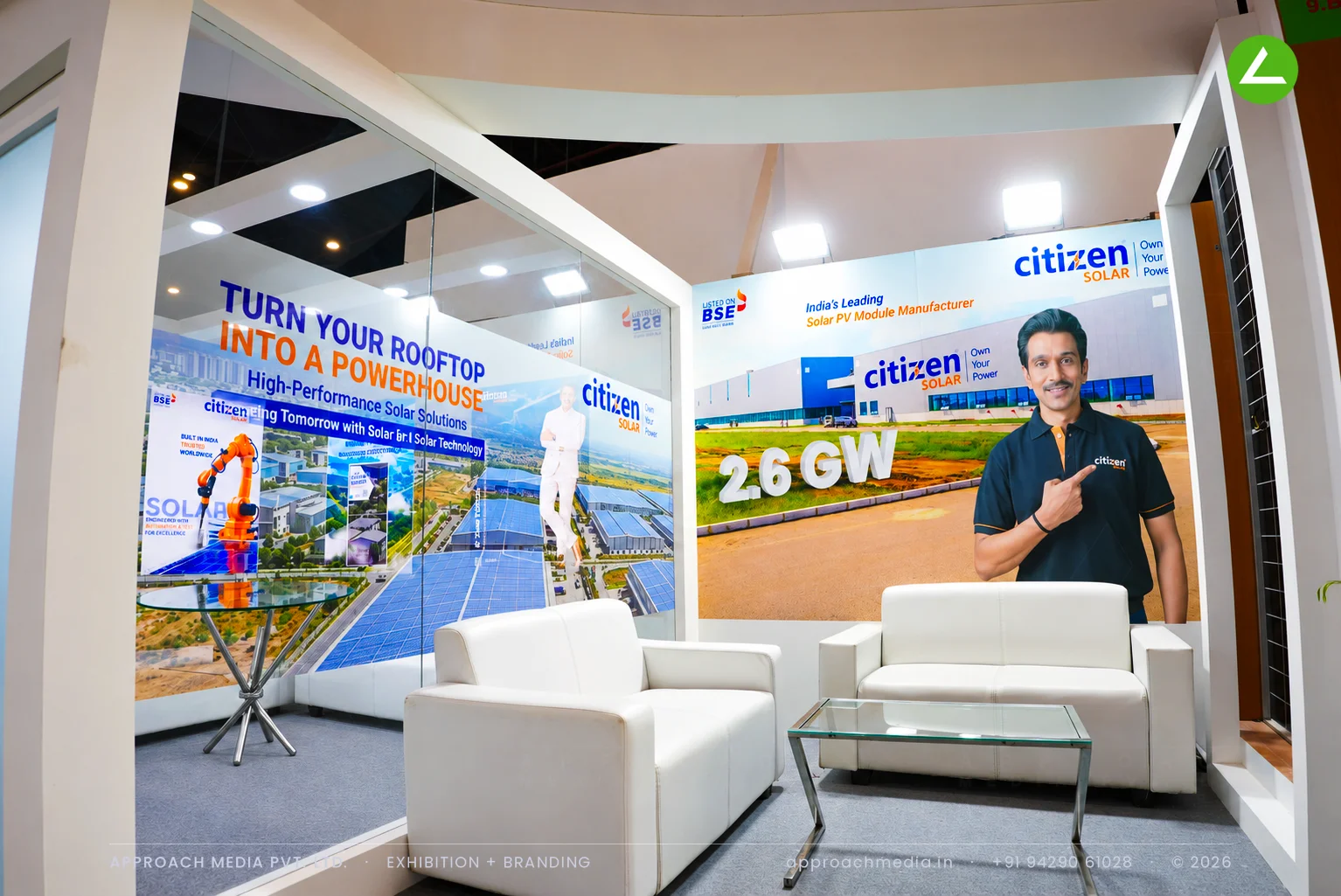 Citizen Solar Exhibition Stall Design at REI Greater Noida 2026 — photo 4