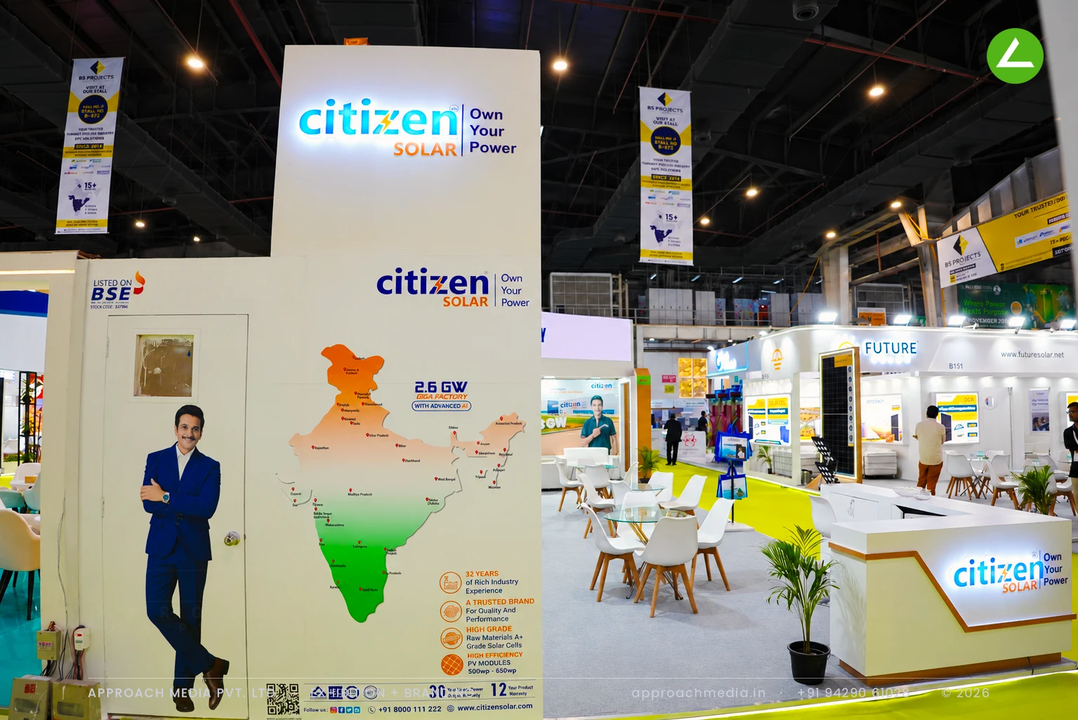 Citizen Solar Exhibition Stall Design at REI Greater Noida 2026 — photo 2