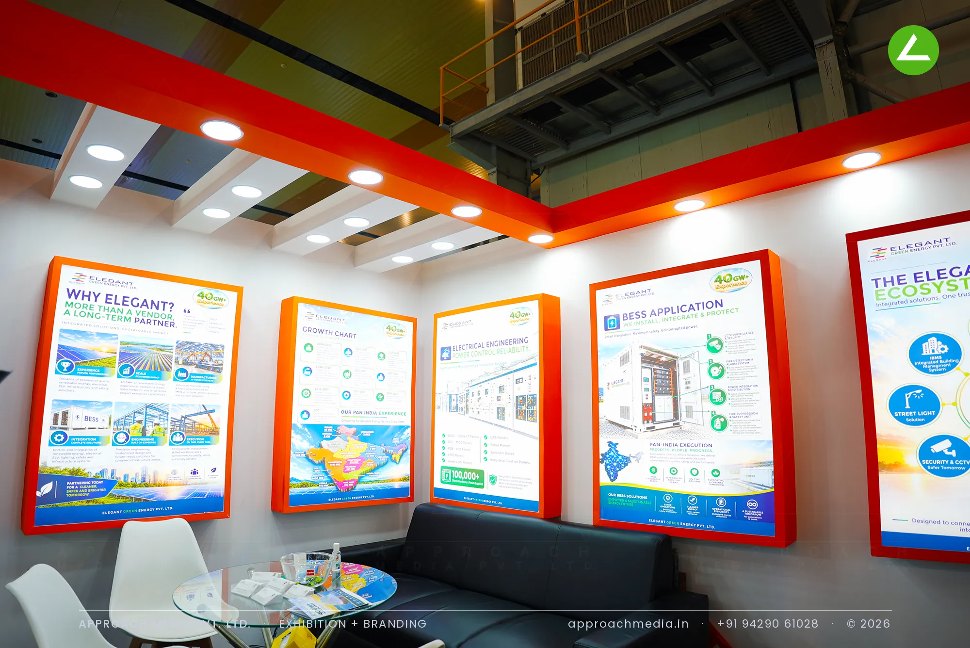 Elegant Green Energy Exhibition Stall Design at REI Greater Noida 2026 — photo 3