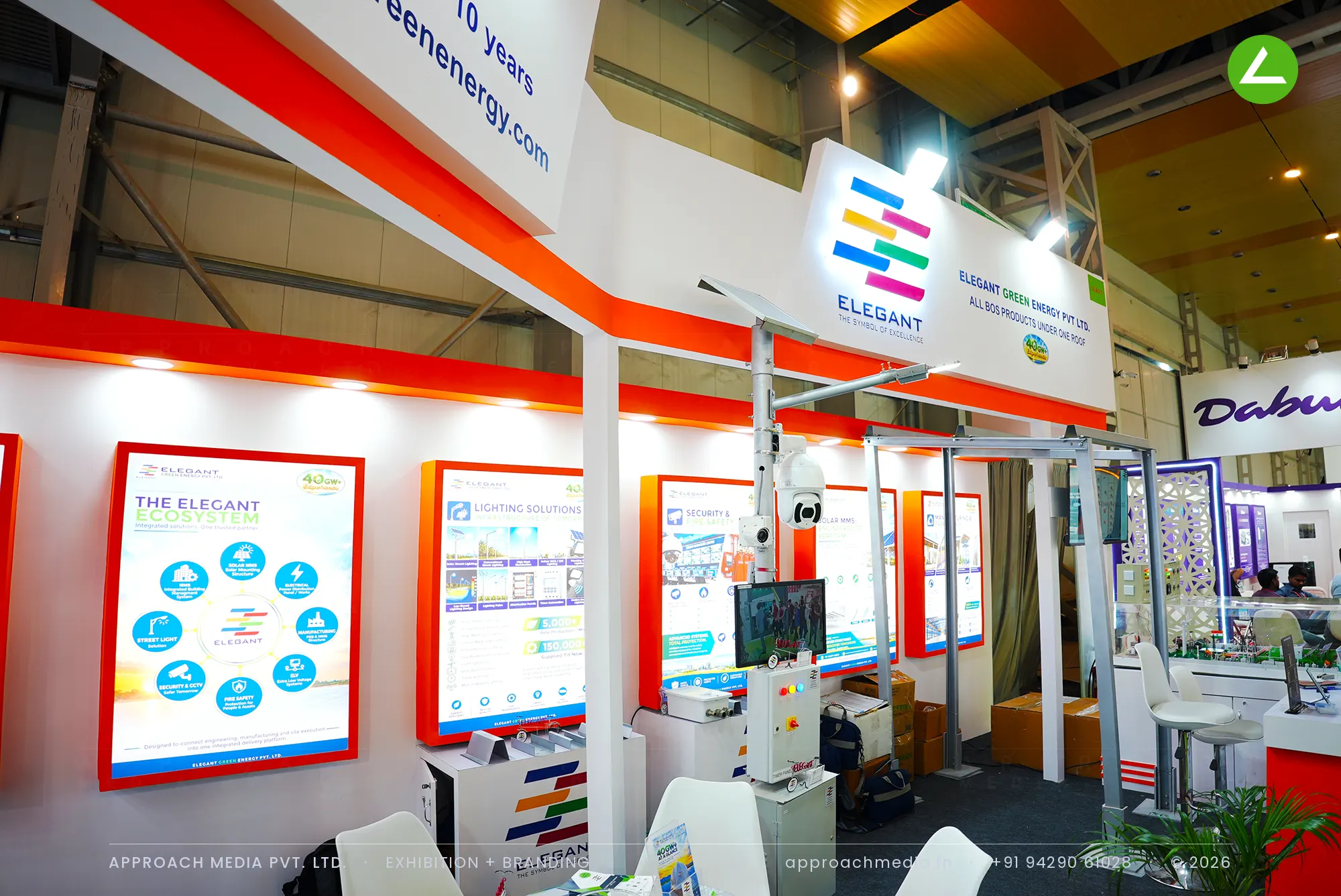 Elegant Green Energy Exhibition Stall Design at REI Greater Noida 2026 — photo 4