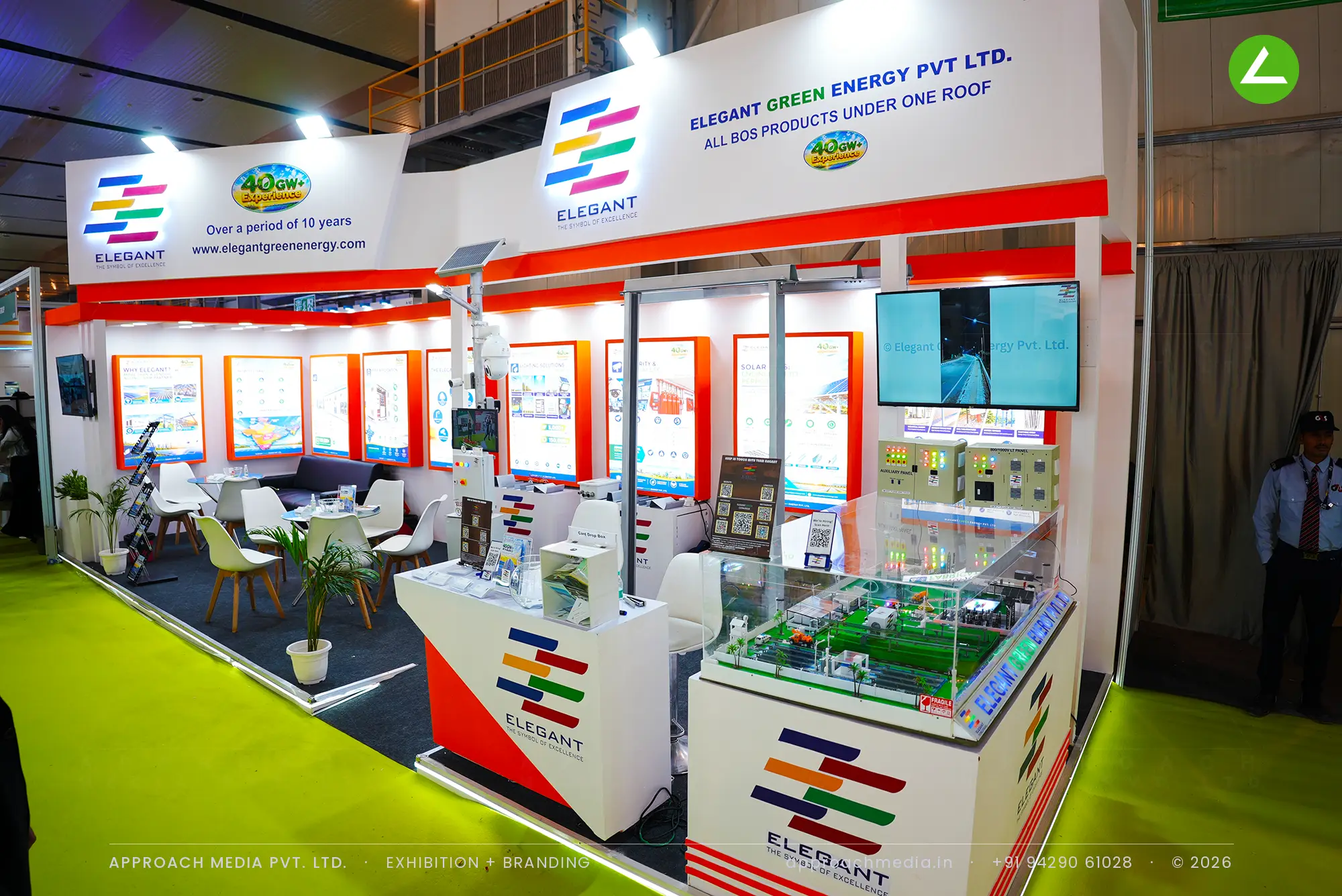 Elegant Green Energy Exhibition Stall Design at REI Greater Noida 2026 — photo 2