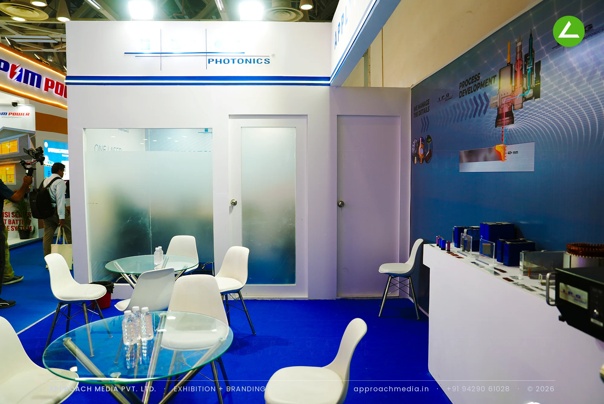 IPG Photonics Exhibition Stall Design at REI Greater Noida 2026 — photo 3
