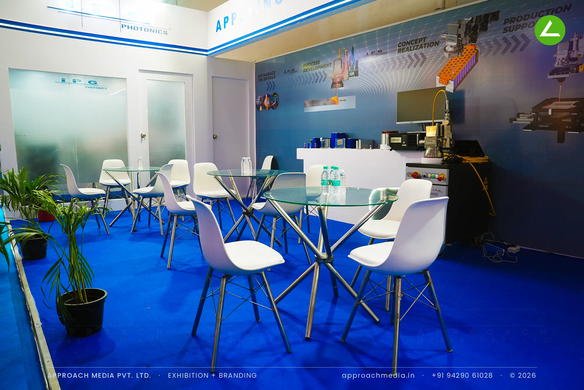 IPG Photonics Exhibition Stall Design at REI Greater Noida 2026 — photo 2