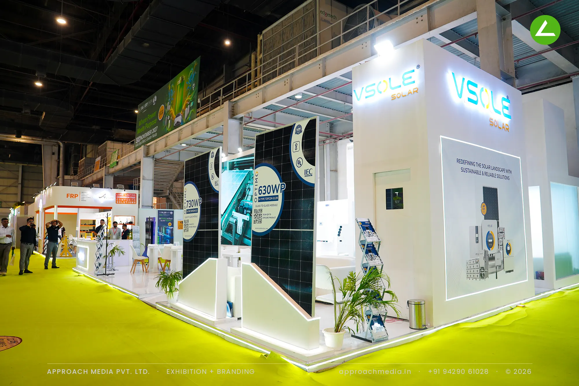 VSOLE Solar Exhibition Stall Design at REI Greater Noida 2026 — photo 3