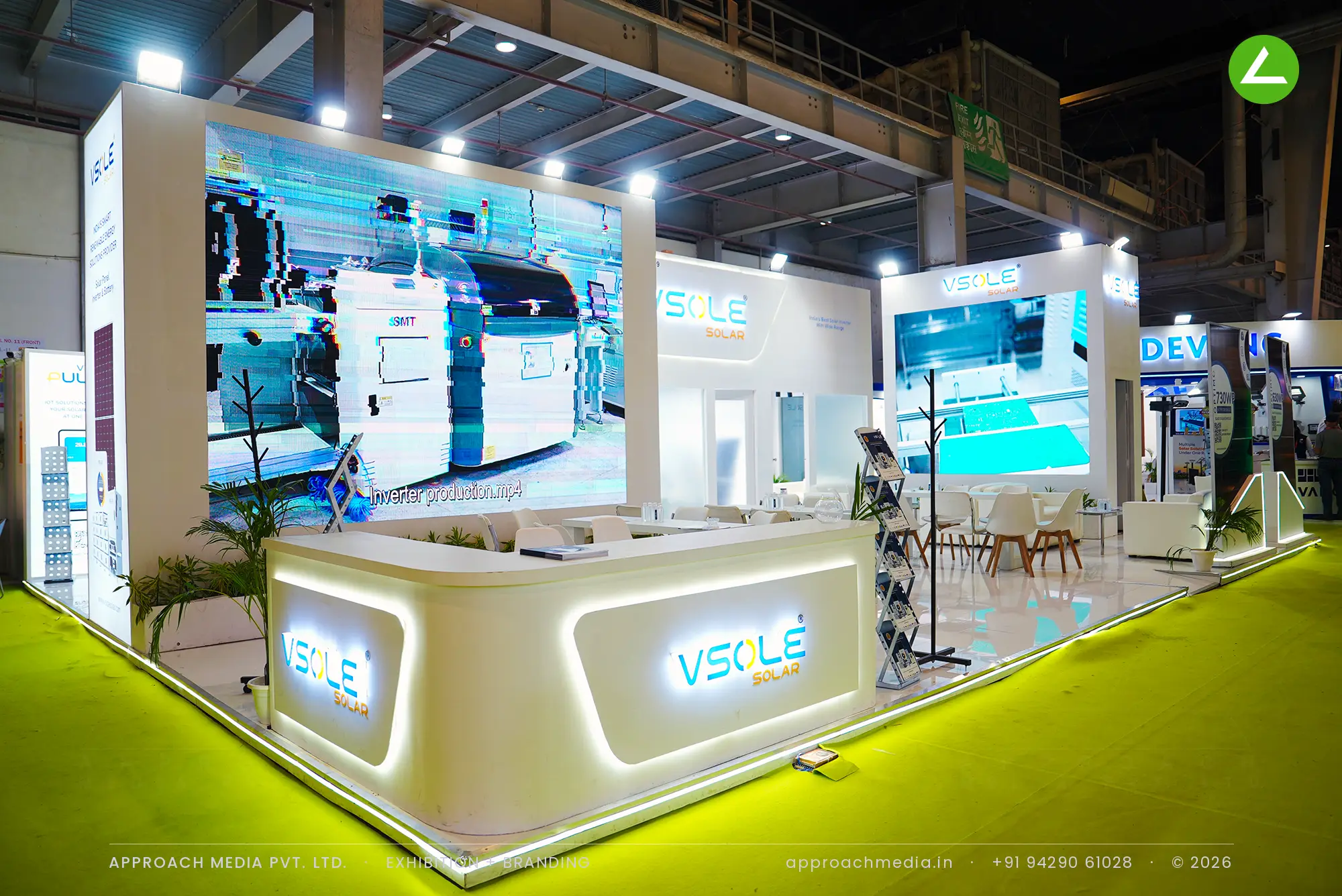 VSOLE Solar Exhibition Stall Design at REI Greater Noida 2026 — photo 2